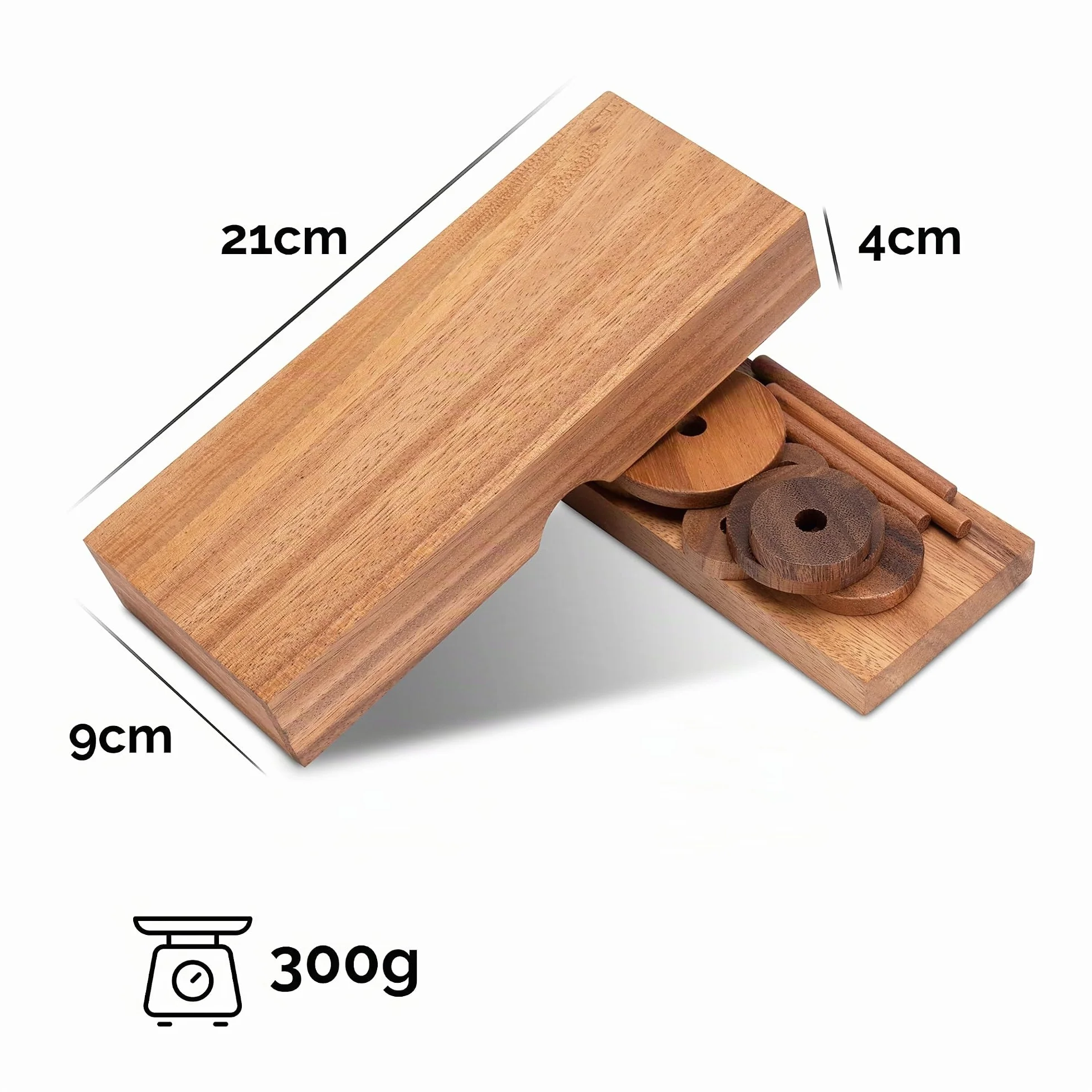 Pagoda Torre di Hanoi Gioco di pazienza 9 dischi legno