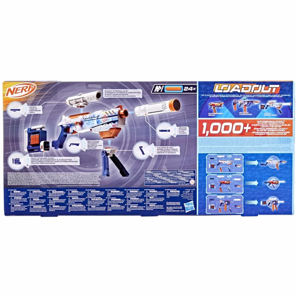 Nerf N1 Arctic Zerostriker blaster z dardami