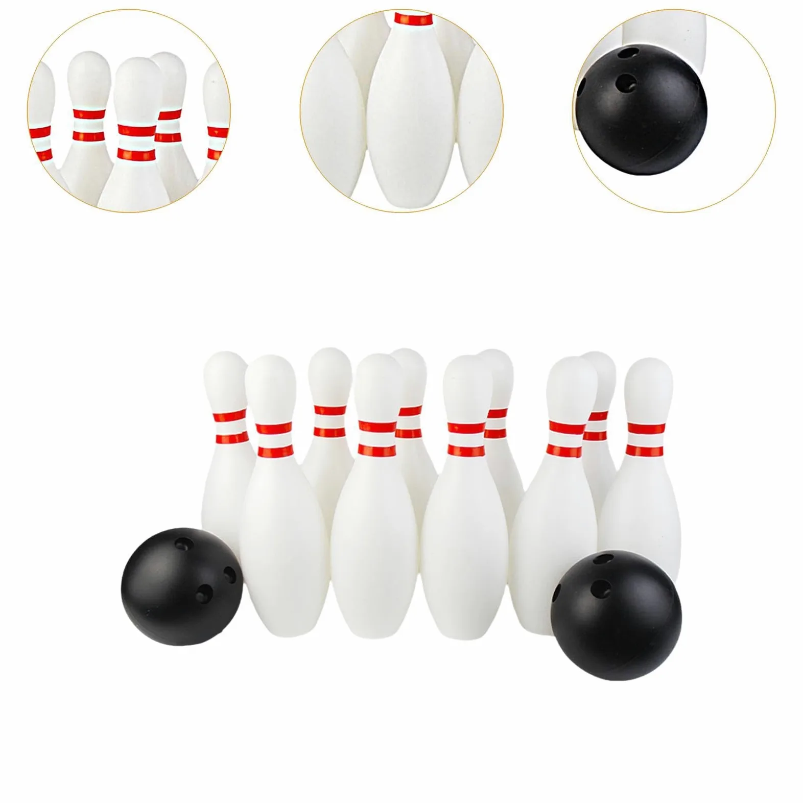 Set da Bowling per Bambini da 12 Pezzi, con Birilli E Palle, Ideale per Il Realizzato con per attività, 25 Cm