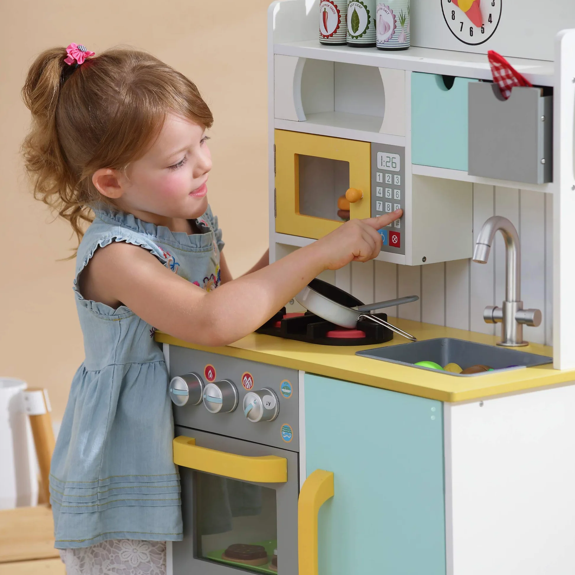 Cucina per Bambini in Legno Gioco Giocattolo Imitazione Teamson Kids TD-11708AR