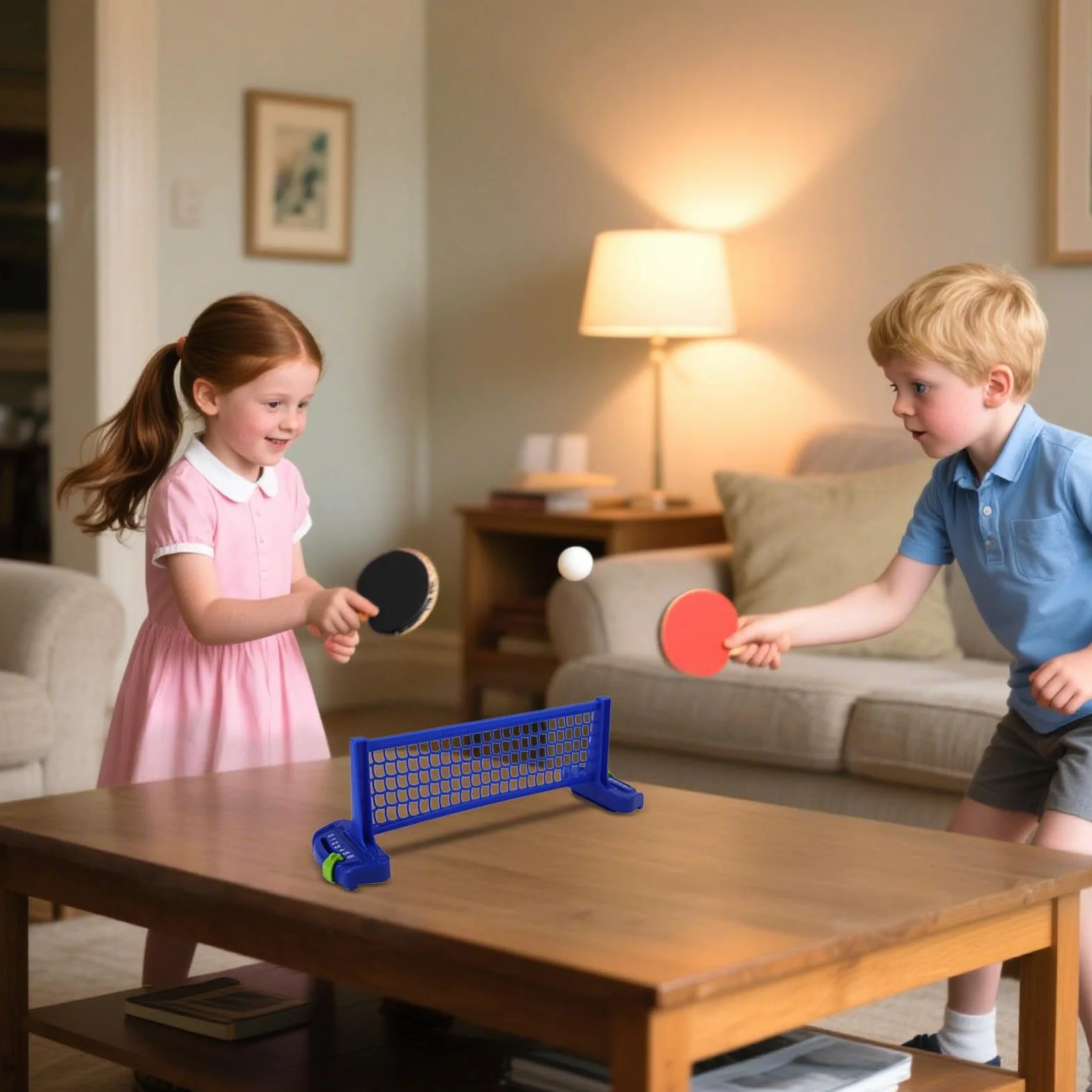 Set Tennis Tavolo Mini Gioco Da Scrivania Bambini Educativo