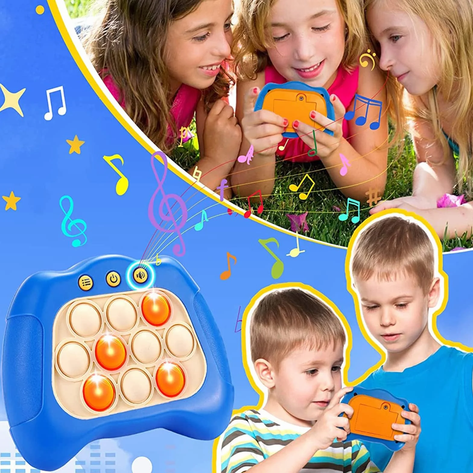 Gioco Pop It Elettronico Quick Push Bubbles per Bambini e Adulti, Giocattolo Sensoriale Antistress (rosa)