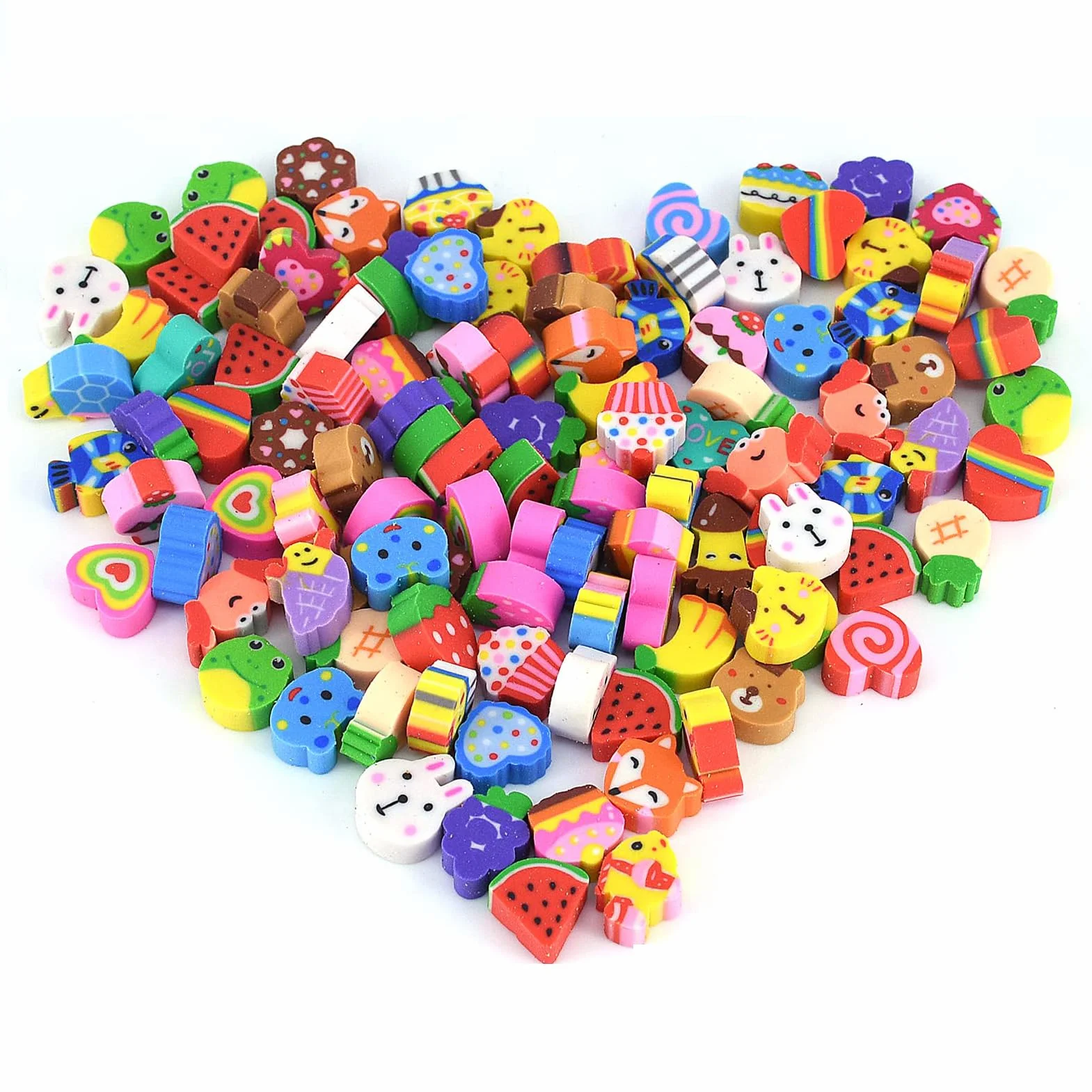 Gomma Colorata,150 PCS Mini Gomme Gomma da Cancellare Bambini Gomme da Cancellare Divertenti Gomme da Cancellare Bambini Gadget
