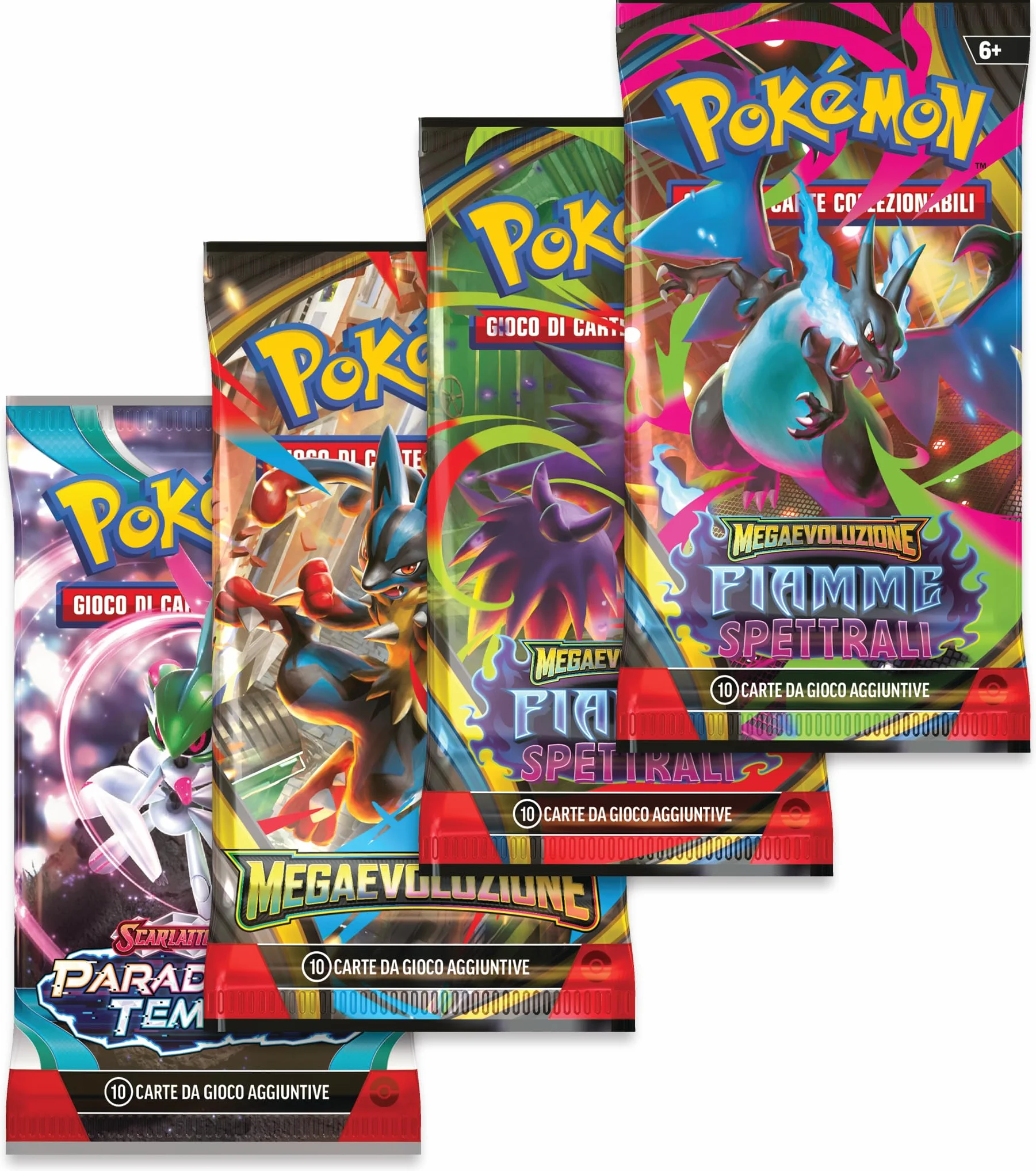 Pokémon GCC scatola da collezione Mega Charizard Y-ex, 4 buste espansione, carta olografica, italiano