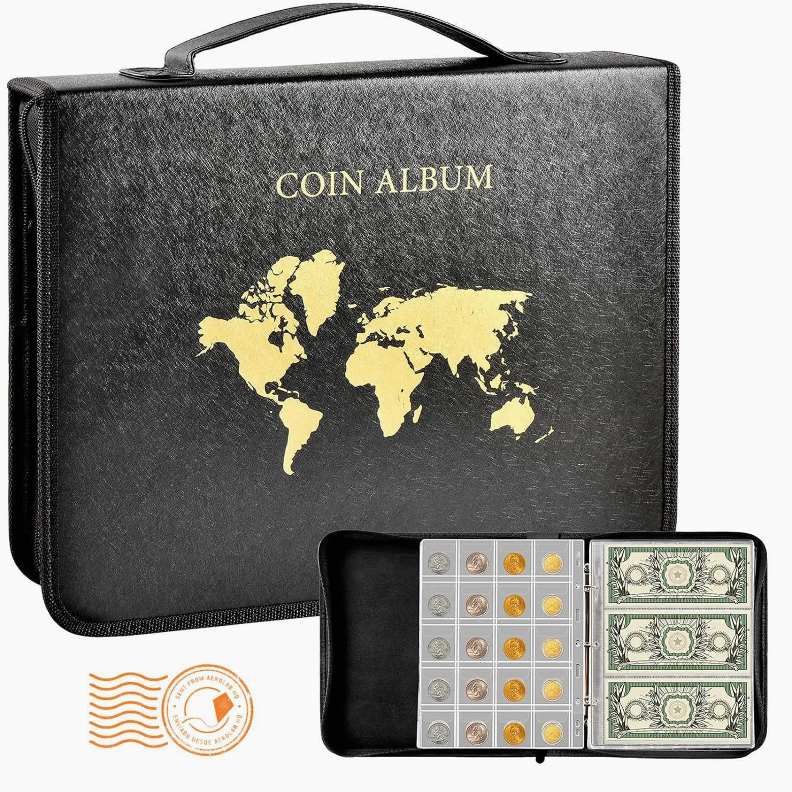 Album per monete da collezione, libro per collezionisti di monete | libro di raccolta valuta di Capodanno, album per collezione di monete, album trasparente portatile