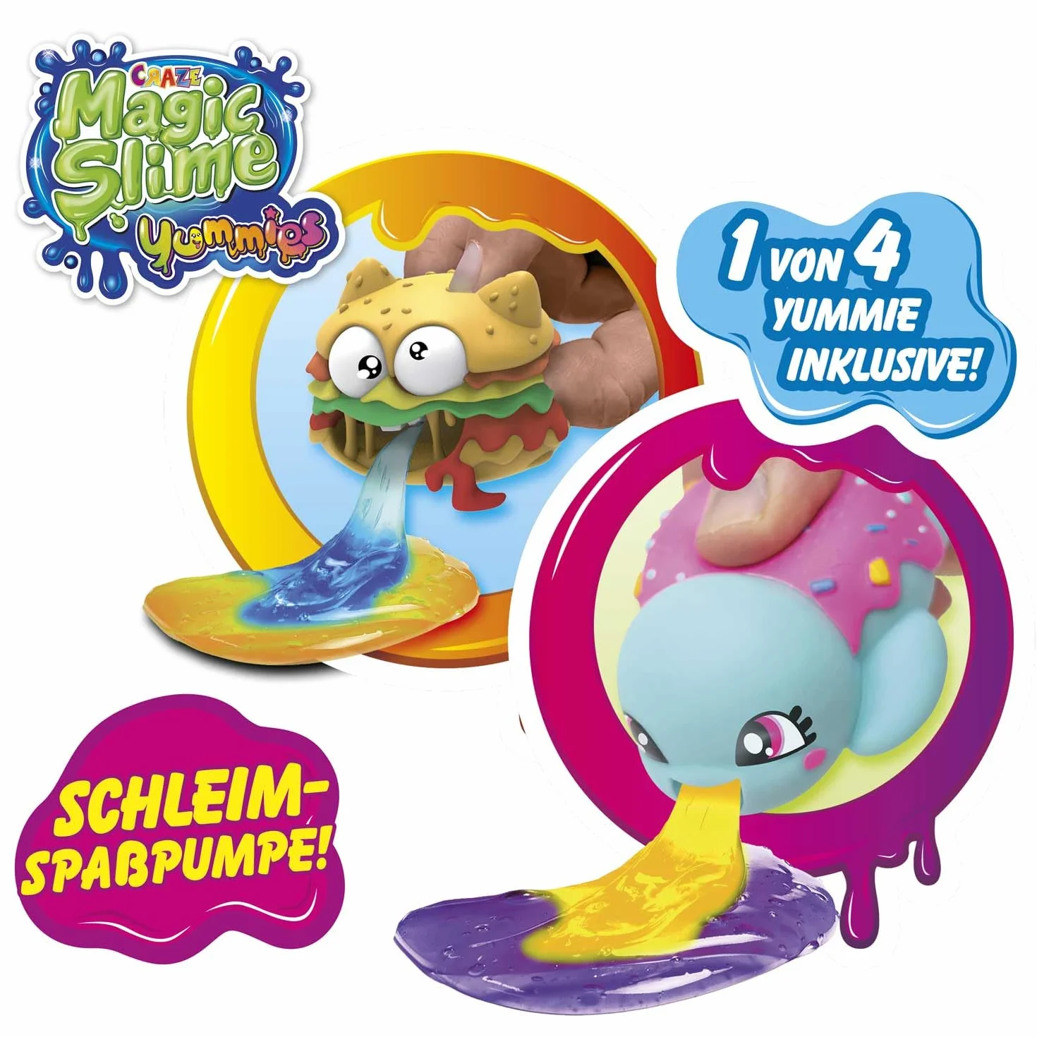Craze Magic Slime YUMMIES Melma per bambini in colori al neon 85 ml