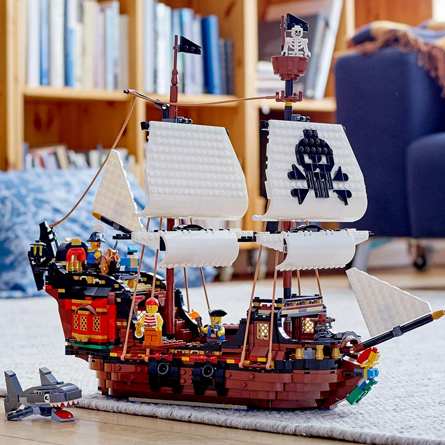 LEGO Creator 3in1 Pirate Ship 31109 Building Playset for Kids who Love Pirates and Model Ships, Makes a Great Gift for Children who Like Creative Play and Adventures, New 2020 (1,260 Pieces)