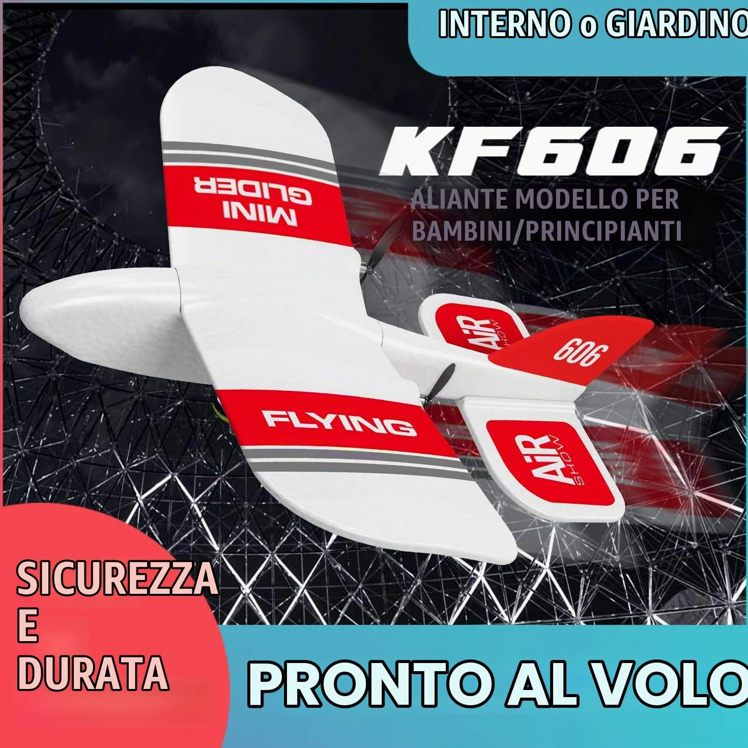 Goolsky KF606 Aereo RC, 2.4G Aereo Volante per Principianti RC Aliante in Schiuma Epp Ala Fissa Aereo in Schiuma Rtf Aereo Scorrevole Modello Giocattoli Regali per Bambini con 3 Batterie