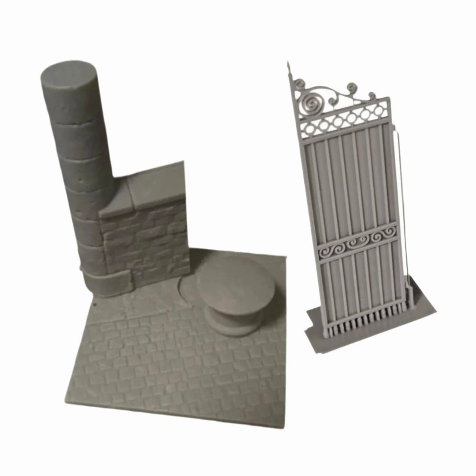 1/35 Modello Fai da Te di Cancello E Muro in Resina per Modelli Architettonici Accessori Fai da Te