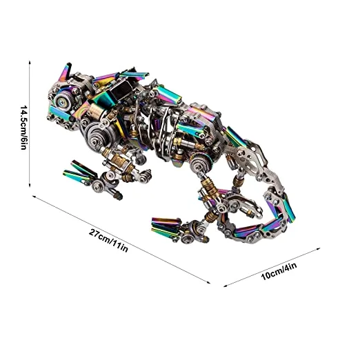 Puzzle in metallo 3D modello camaleonte, modello lucertola meccanica,puzzle in metallo steampunk per adulti