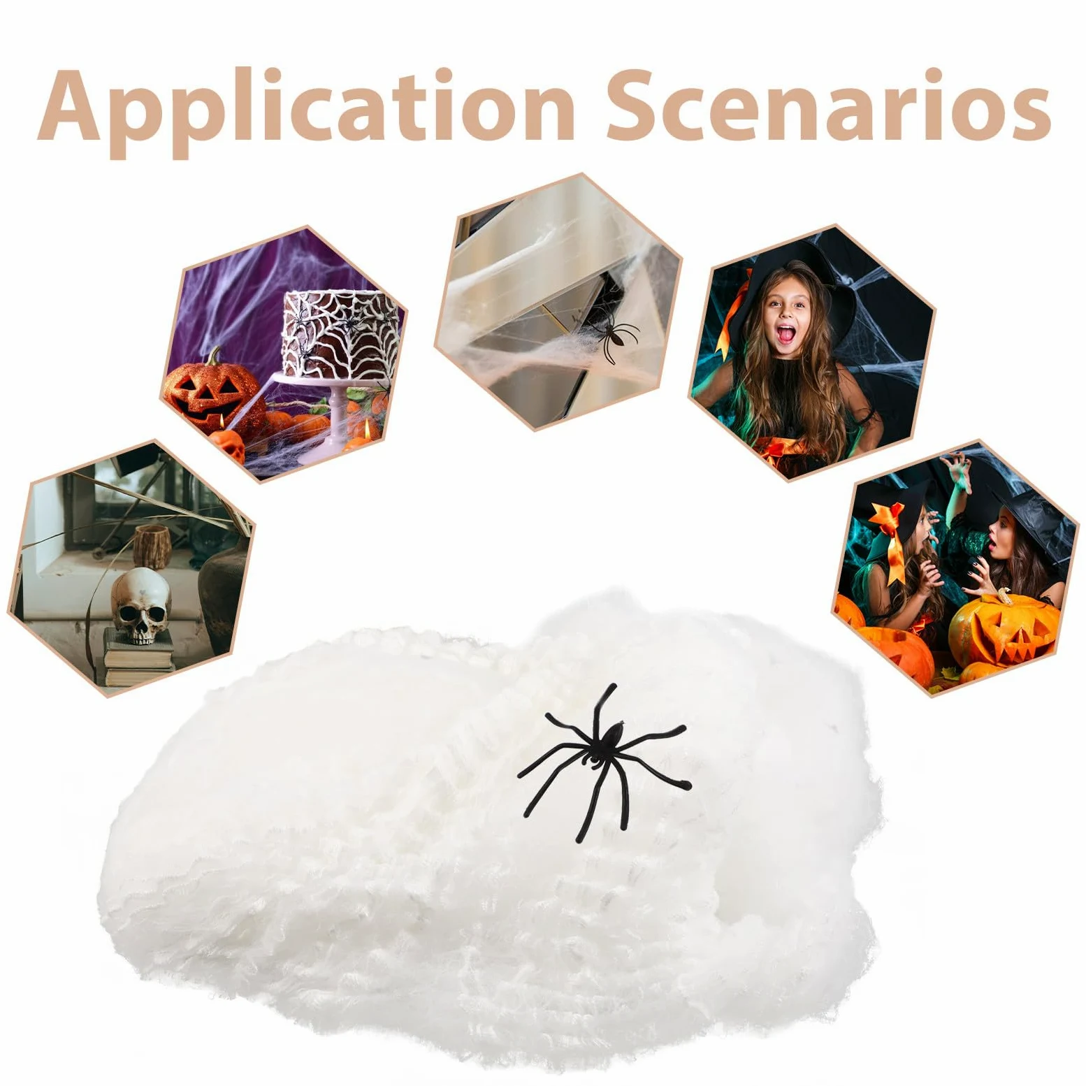 UPKOCH 1 Set di Ragni di Halloween: Ragni di ragnatele Elastiche Che Si Illuminano al Buio per Decorazioni di Halloween - Decorazioni per Feste a Tema - Allestimento di Scene spaventose