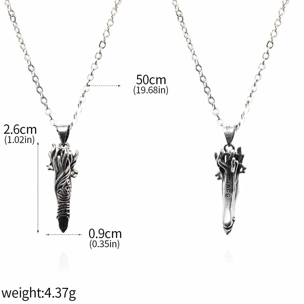 GojoSatorus Collana Argento Elegante Ciondolo Cosplay Accessori