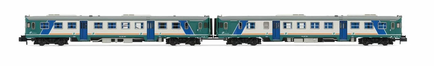 FS, confezione da 2 unità ALn 668 serie 1000, 2 porte livrea XMPR, finestrini piani, epoca Vb, DCC Sound