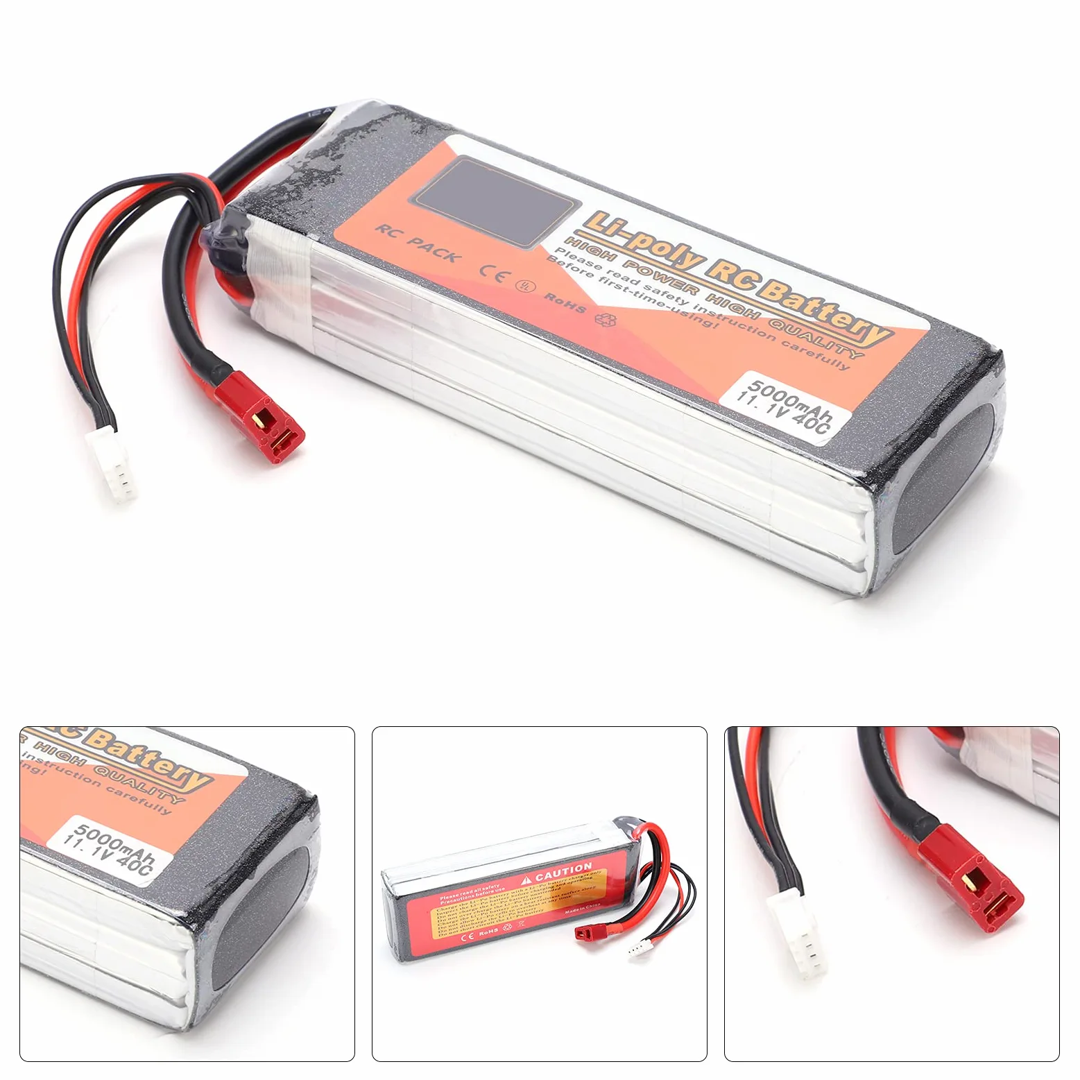 3S 11.1V 5000Mah Lipo Battery Pacco per Auto RC, Droni, Elicotteri - Performance Ad Alta Scarica 40c