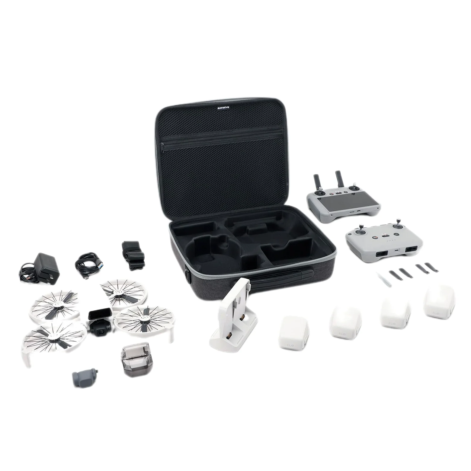 Custodia per DJI Flip, Borsa di Stoccaggio Portatile Accessori per Droni per Telecomando RC2 RCN3, Batteria per Droni, 31,5 x 27 x 8,2cm