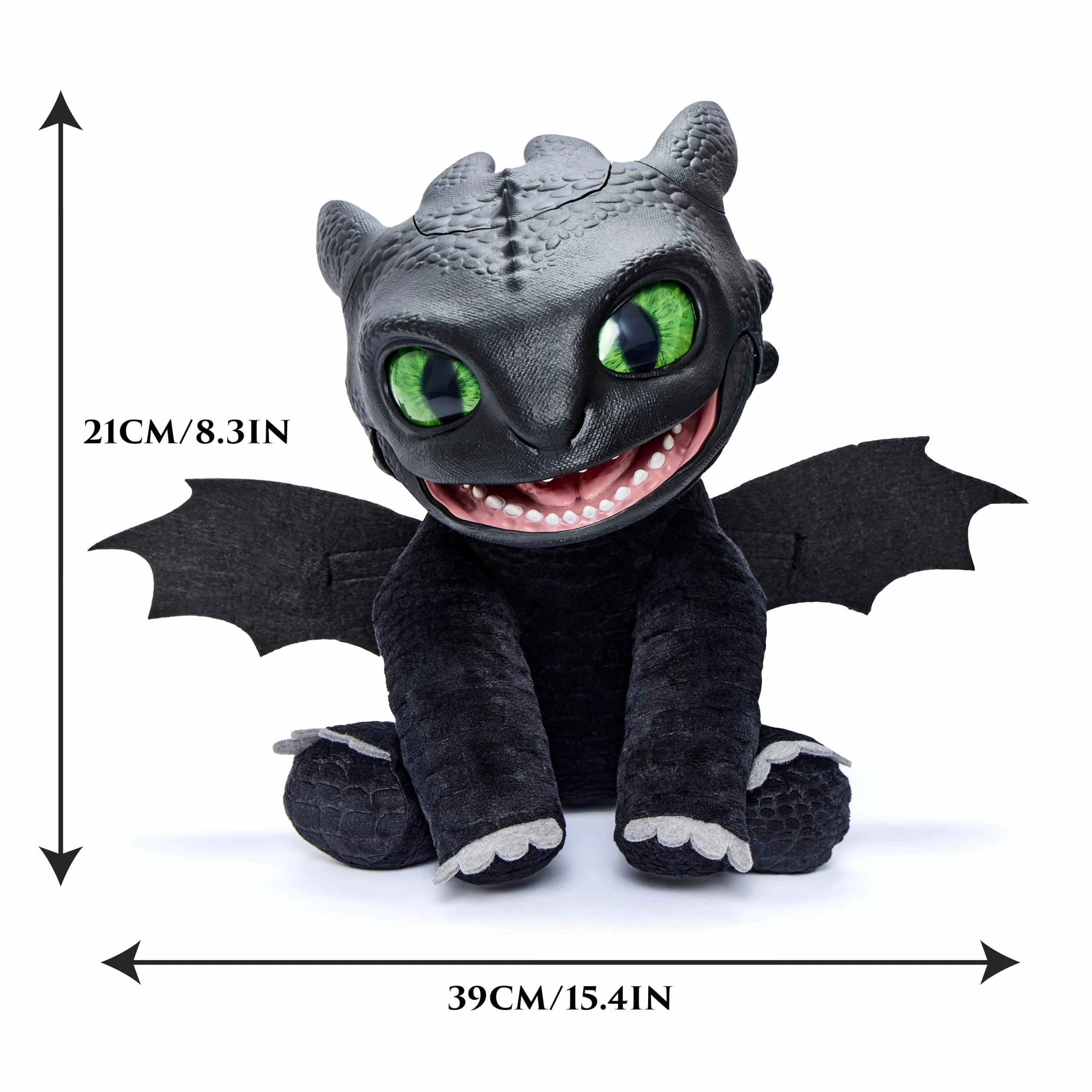 WOW! STUFF How To Train Your Dragon Toothless Puppetronic by RealFX - Looks-Feels-Sounds Real, 50+ Action & Sounds, 10" High Plush, Kids Ages 6+