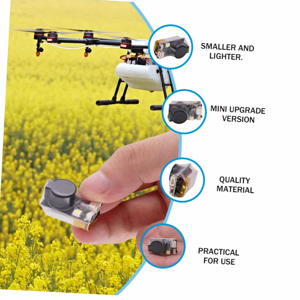 BESTonZON 3pezzi Allarme Per Drone Fpv Con Funzione Di Segnalazione Led Allerta Sonora Decibel e Leggero Compatibile Con Bf e Cf Flight Controllers Accessorio Per Racers e Piloti Di Droni