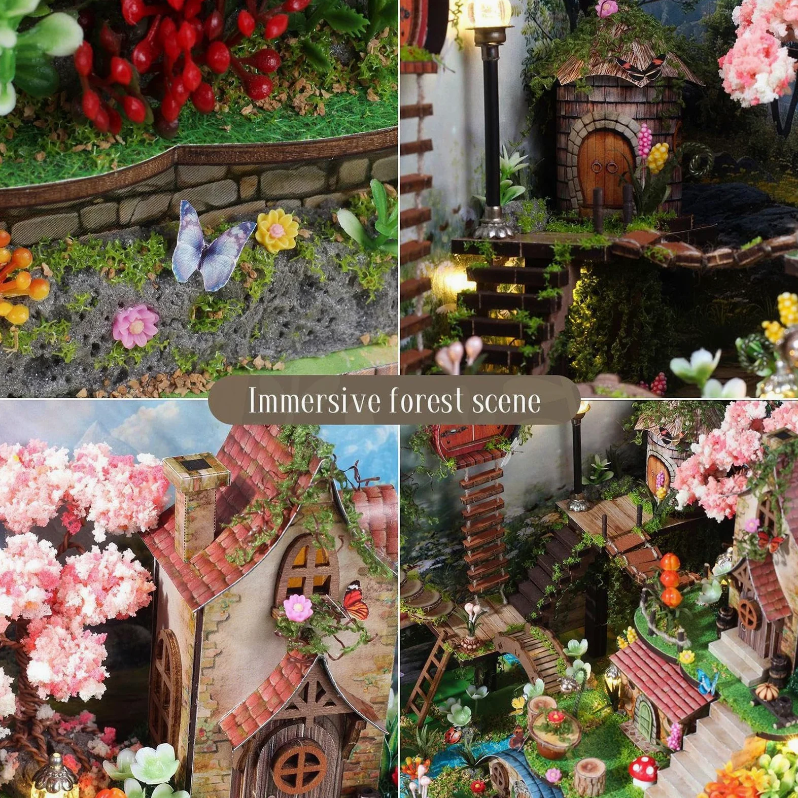 Kit Minicasa Kit Creativo Per Decorare Il Tavolo E Creare Scenette Su | Decorazione Artigianale Fiorita Per Adulti E Ragazzi, Casa, Libreria, Camera, Esposizione Su Libreria, Feste