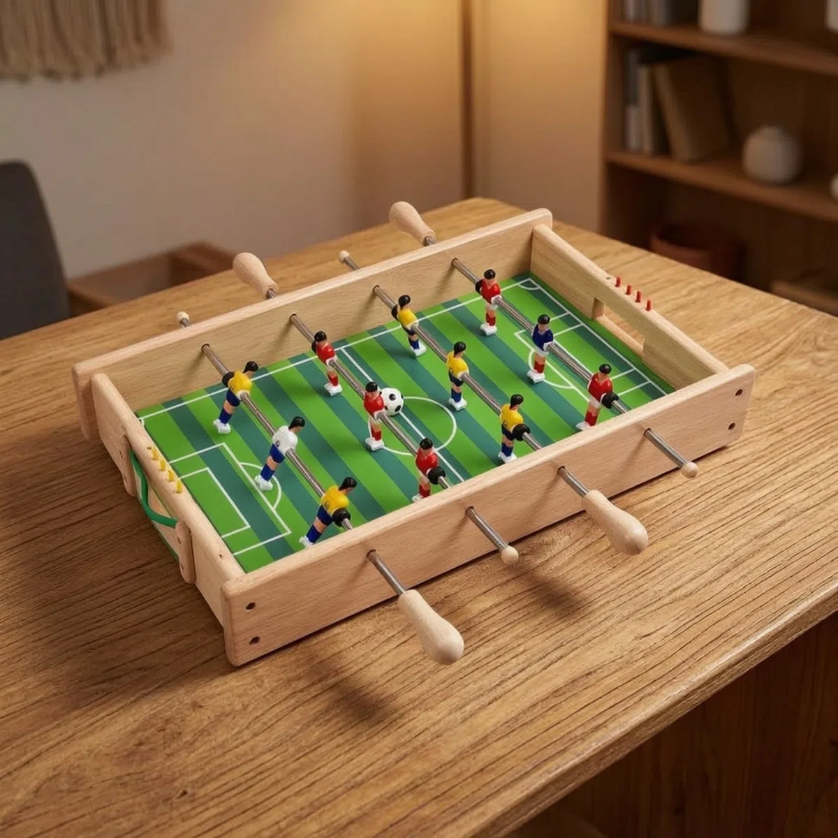 Calcetto in Legno con Aste Compatto | Stabile, Sicuro, Gioco, per area giochi, Famiglie