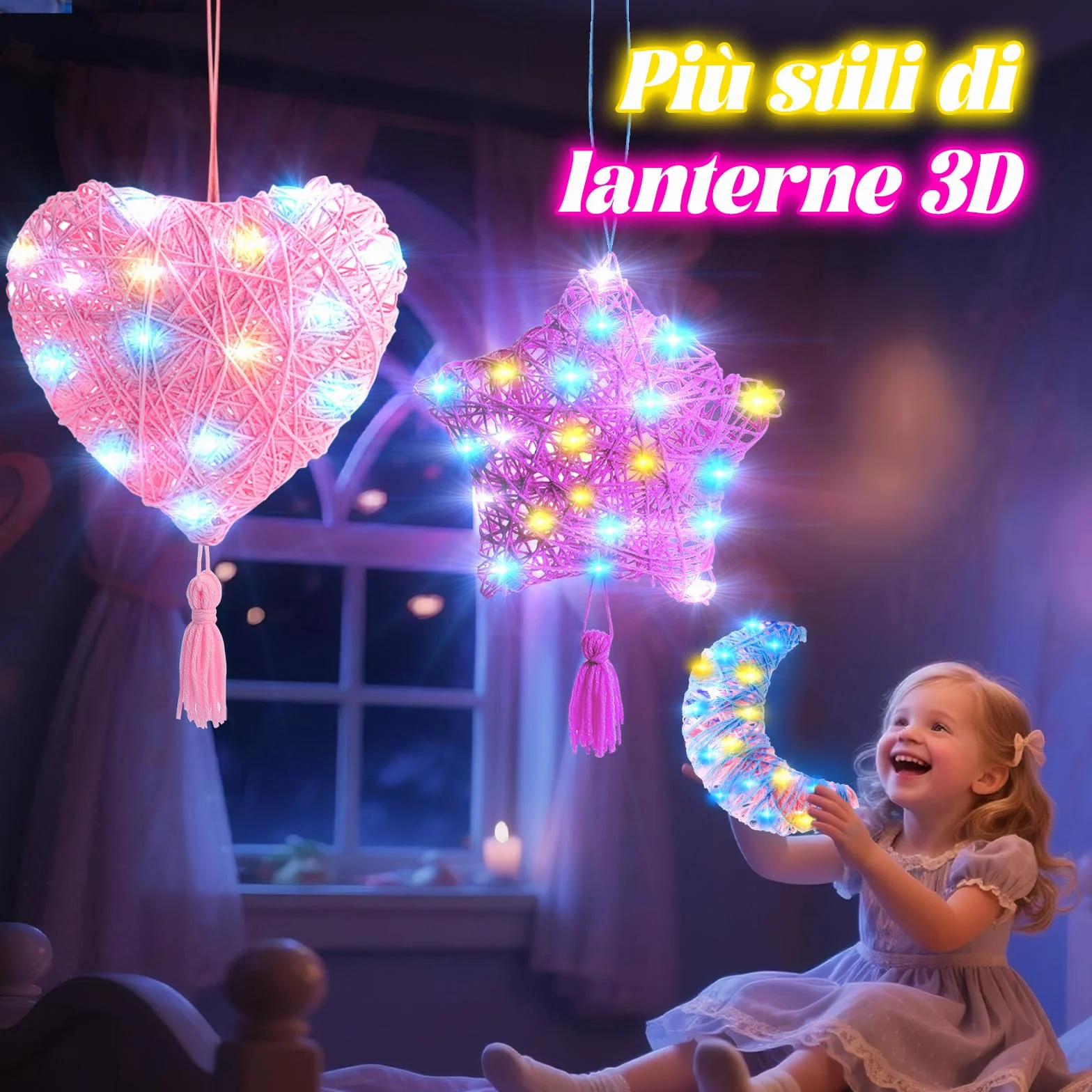 Hapikids Regalo Bambina 6 7 8 9 10 11 12 Anni, String Art Giochi Bambina 8-12 Anni Femmina Kit Fai da Te Regalo per Bambini 8-10 Anni String Art Regali di Compleanno per Bambini