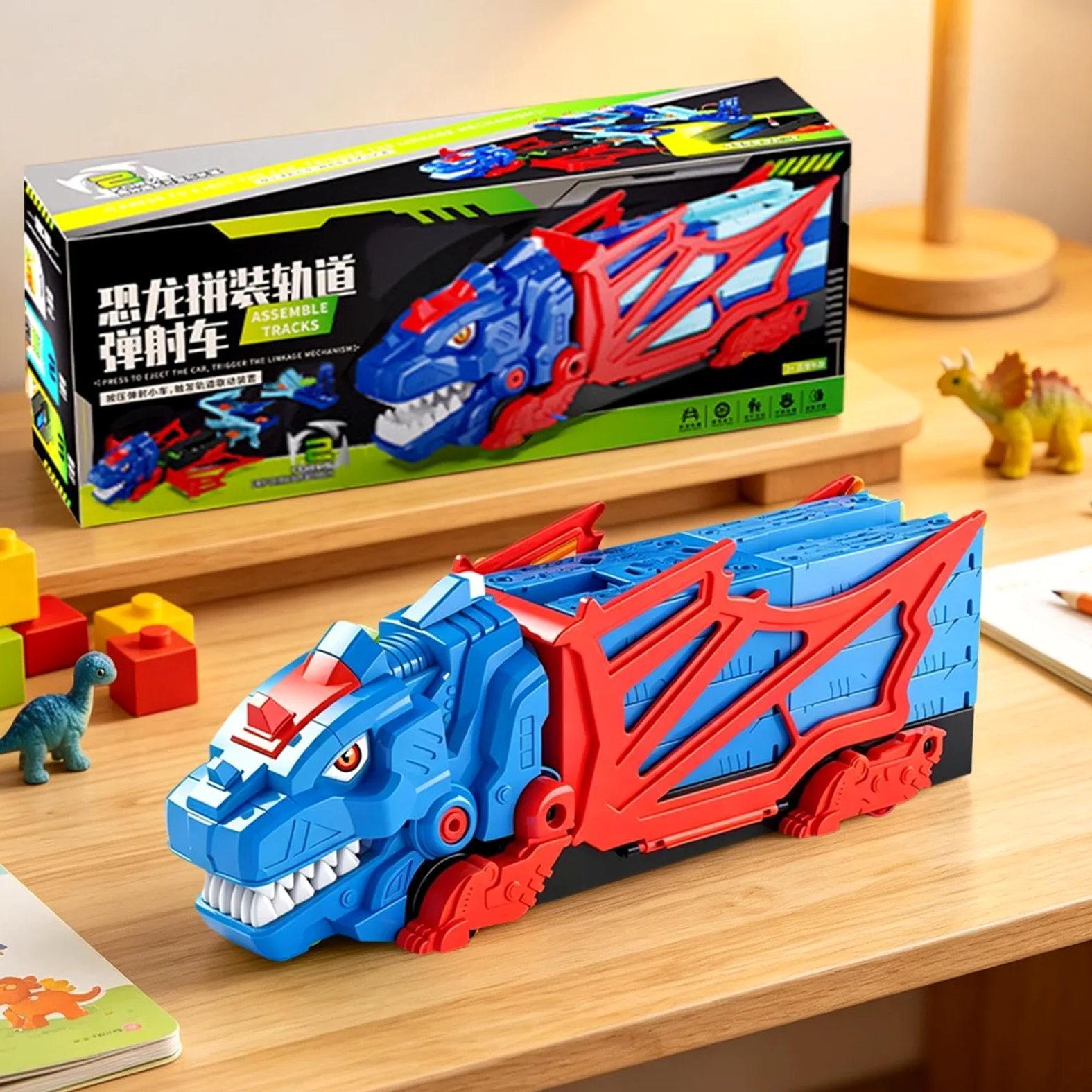 Pista Dinosauri Giocattoli Set di Educativo Interattivo con Veicoli | Pista Da Corsa Dinosauri Giocattolo Per Bambini E Bambine Interno Esterno Prescuola Asilo Viaggio Compleanno