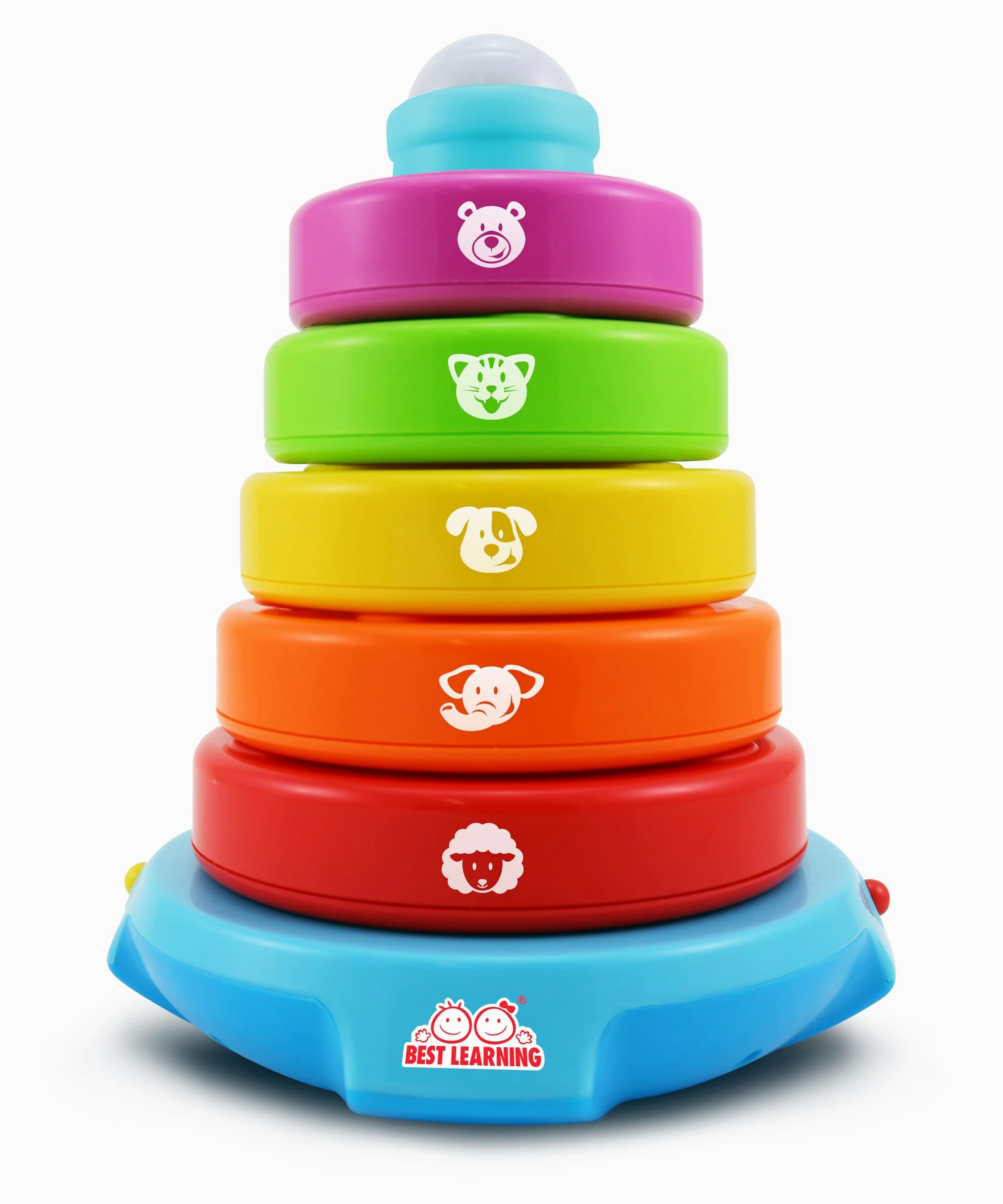 BEST LEARNING Impila & impara - Gioco attività educative per Neonati e Bambini dai 6+ Mesi [Versione in Lingua Inglese]