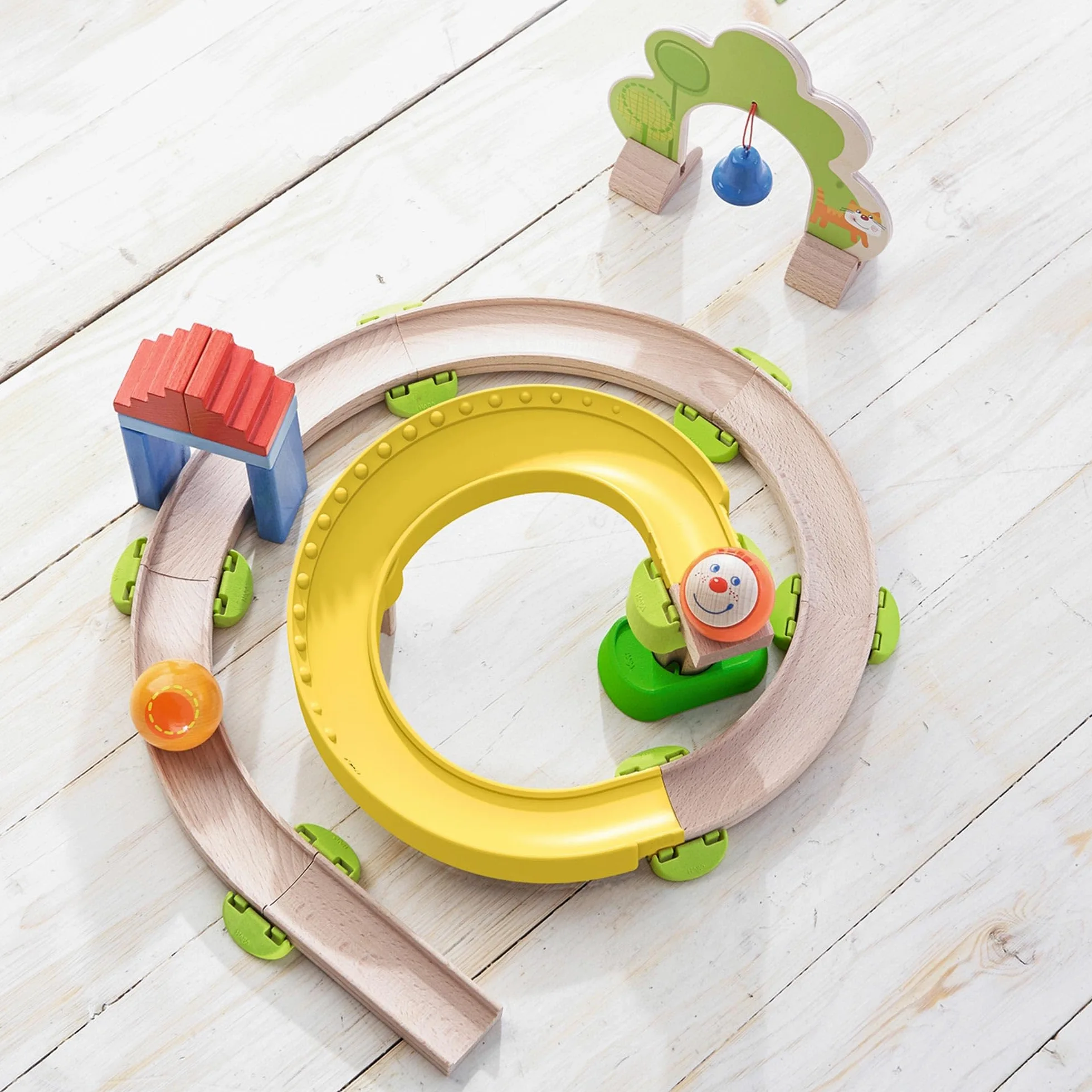 HABA 300439 Ball Track Kullerbü – Spiral Track - Marble Run with 26 Parts, for Ages 2 And up (Made in Germany)