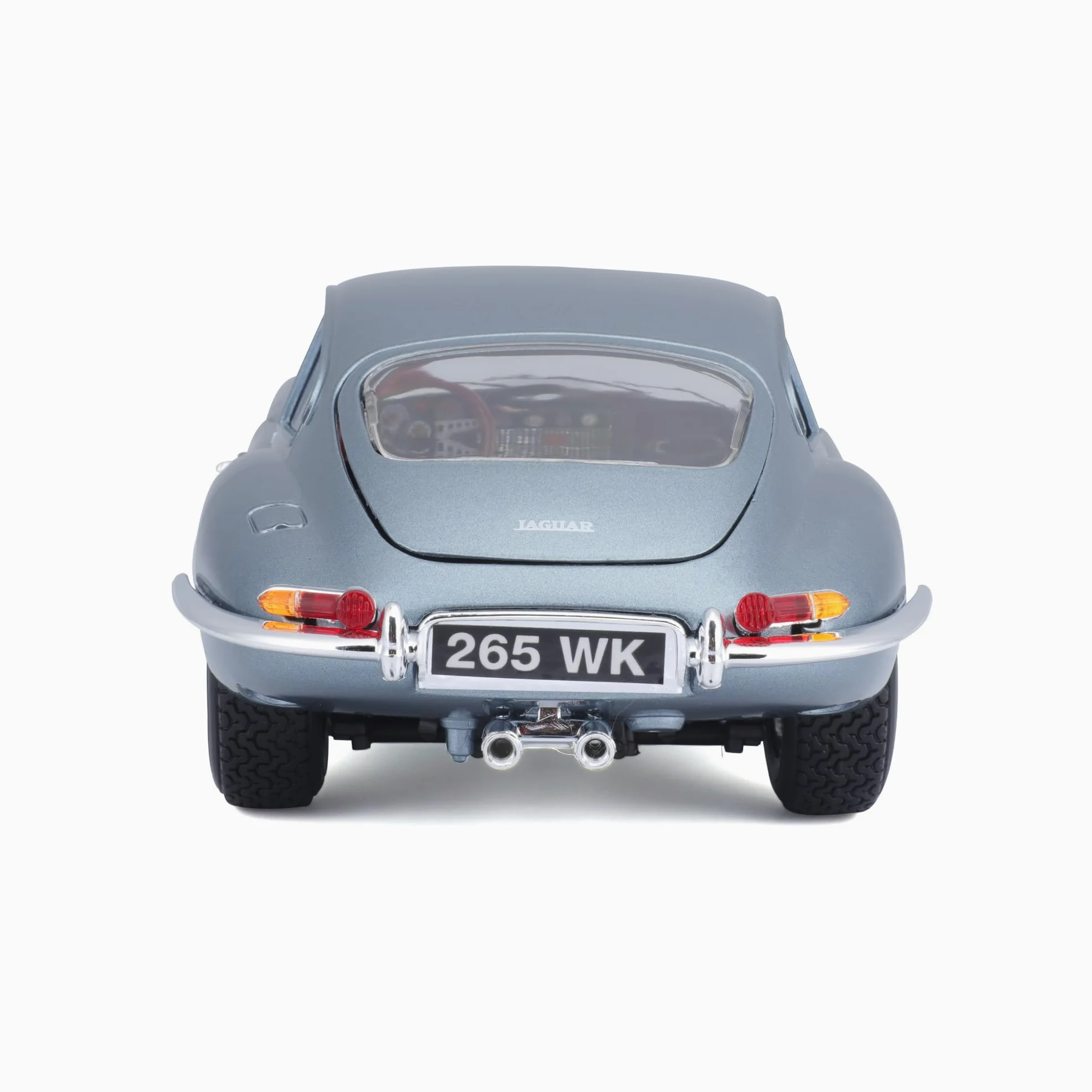 Bburago - Jaguar E-Type Coupe, Auto Diecast in Scala 1:18, Blu Met., 3+ | Modellino Auto Classica da Collezione con Porte, Cofano e Bagagliaio Apribili, Licenza Ufficiale
