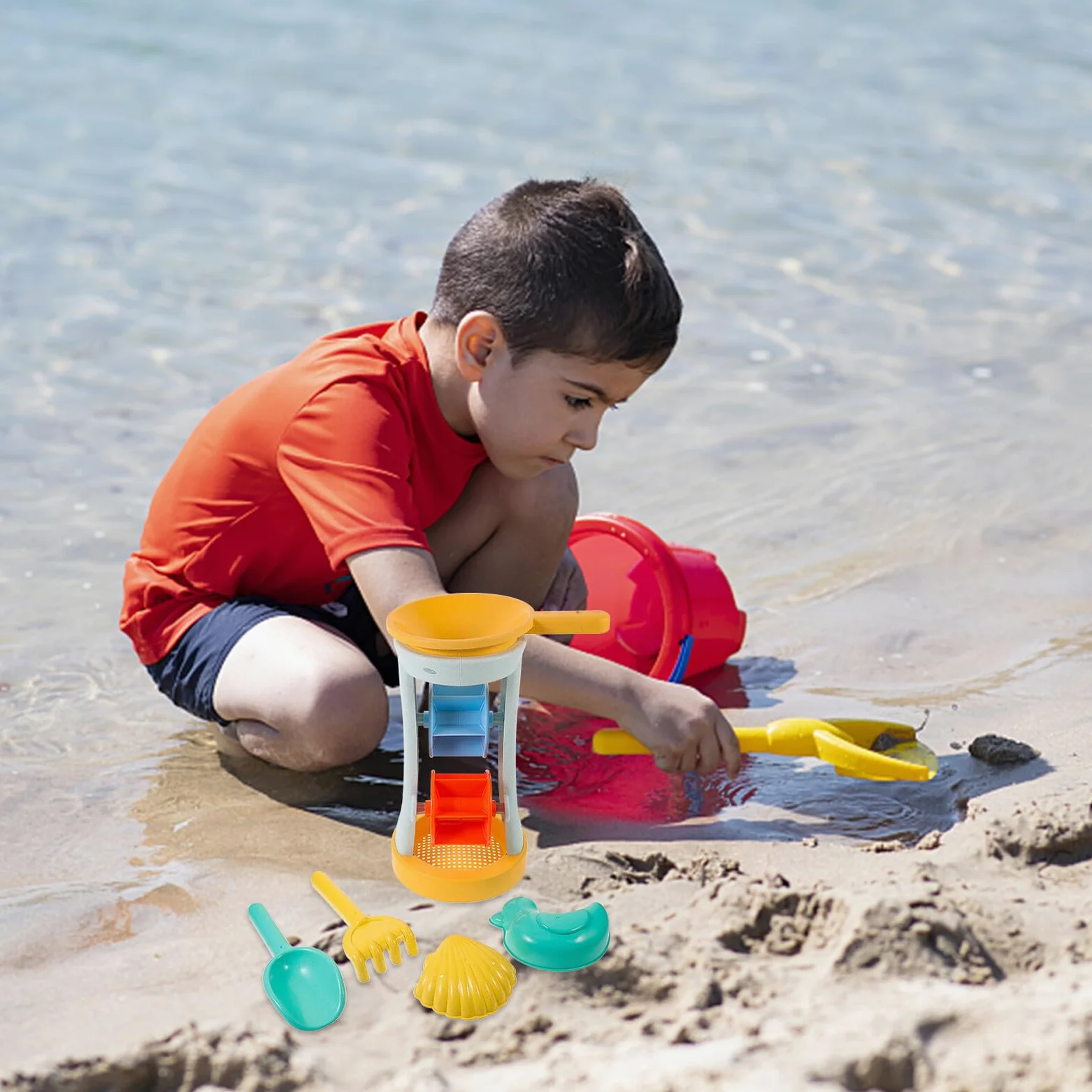 Beach Sand Toy in Plastico per Bambini, Vacanze Estive | Gioco da Spiaggia, Giochi per Spiaggia, Scuola e Backyard, Safe e Comfortable