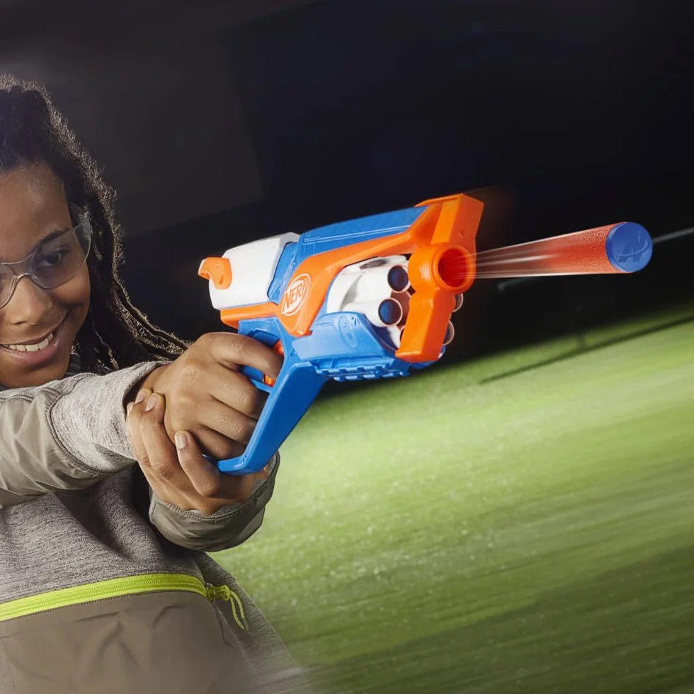 Hasbro Nerf N Series Blaster Agility Tamburo Rotante 6 Dardi Plastica 12 Dardi Gommapiuma Regalo Bambini 8+