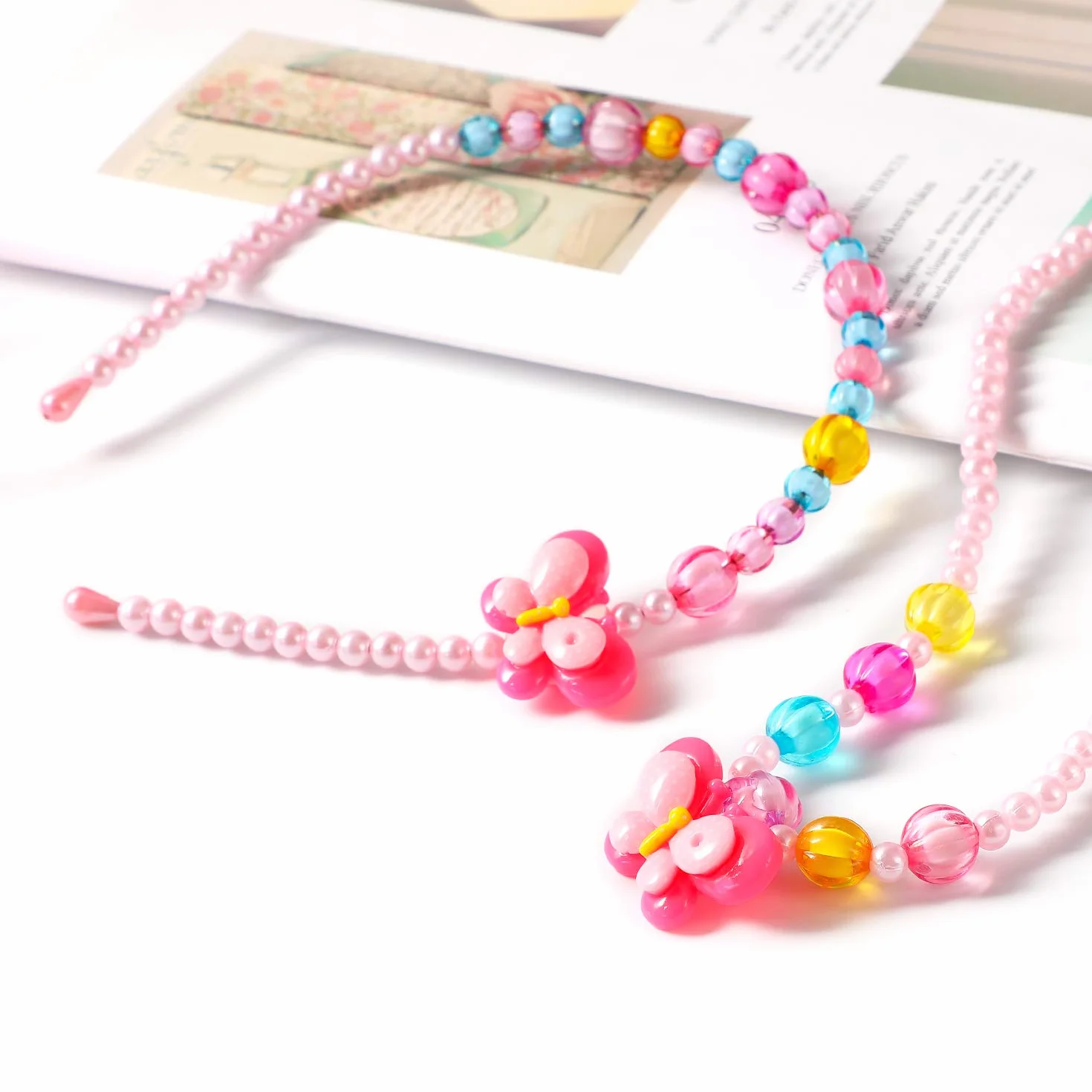 Hifot Gioielli per Bambini Ragazzine Collana Braccialetto Squillare Orecchini a Clip Forcine per Capelli