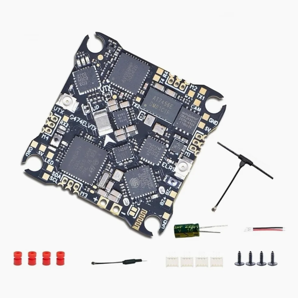 G474ELVTX AIO ICM42688-P OSD 8MB scatola nera 5V 1.5A BEC ricevitore ELRS 2.4G integrato VTX 12A ESC adatto for RC FPV Drone parte