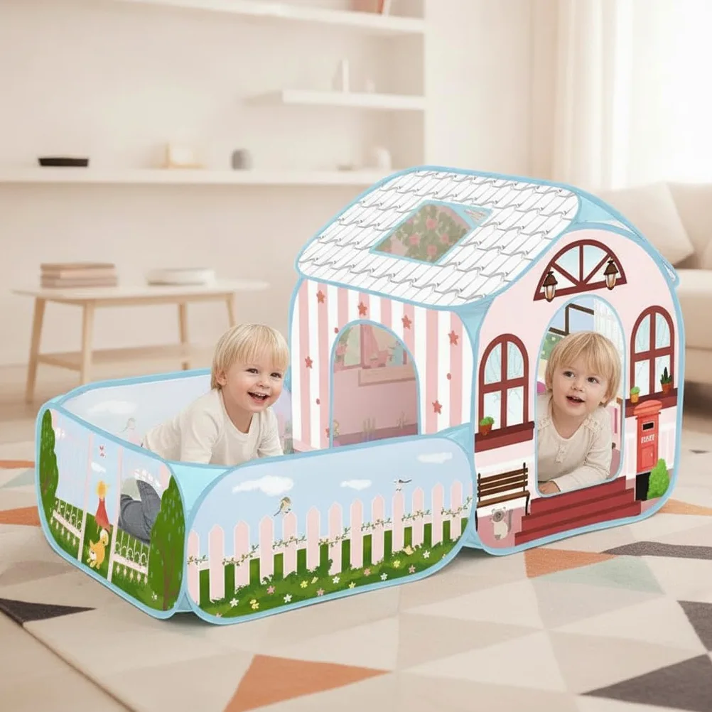Casetta da Giardino per Bambini, Tenda -Up per Esterni, Casetta Pieghevole per Bambini