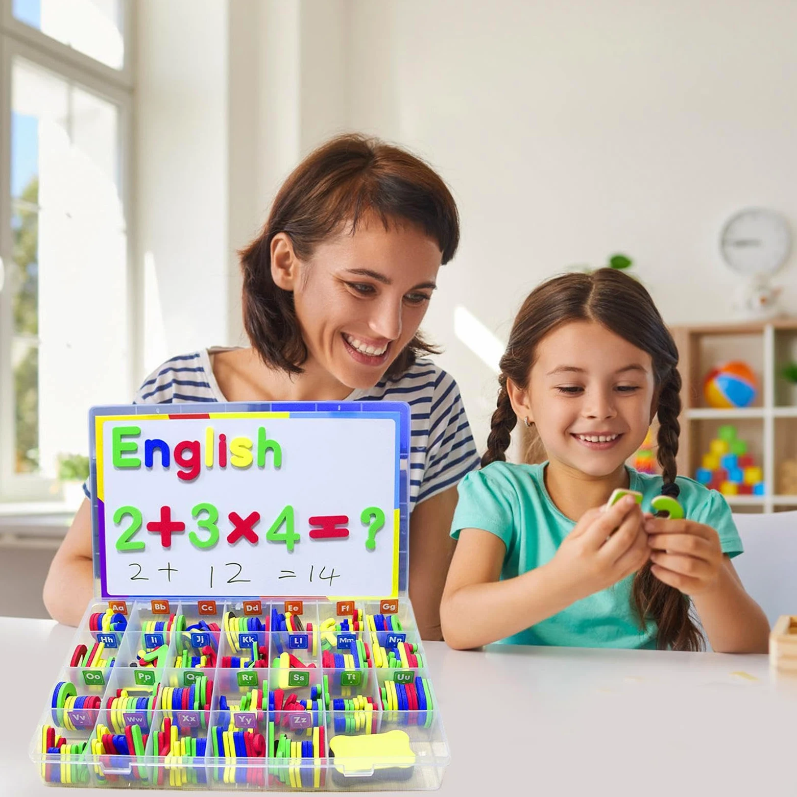 Lettere E Figure ' Magnetico, Magneti - Kit Di Adesivi | Per Magneti Frigorifero - | Set Di Giochi Di Educativo Con Tabella Magnetica Per AP