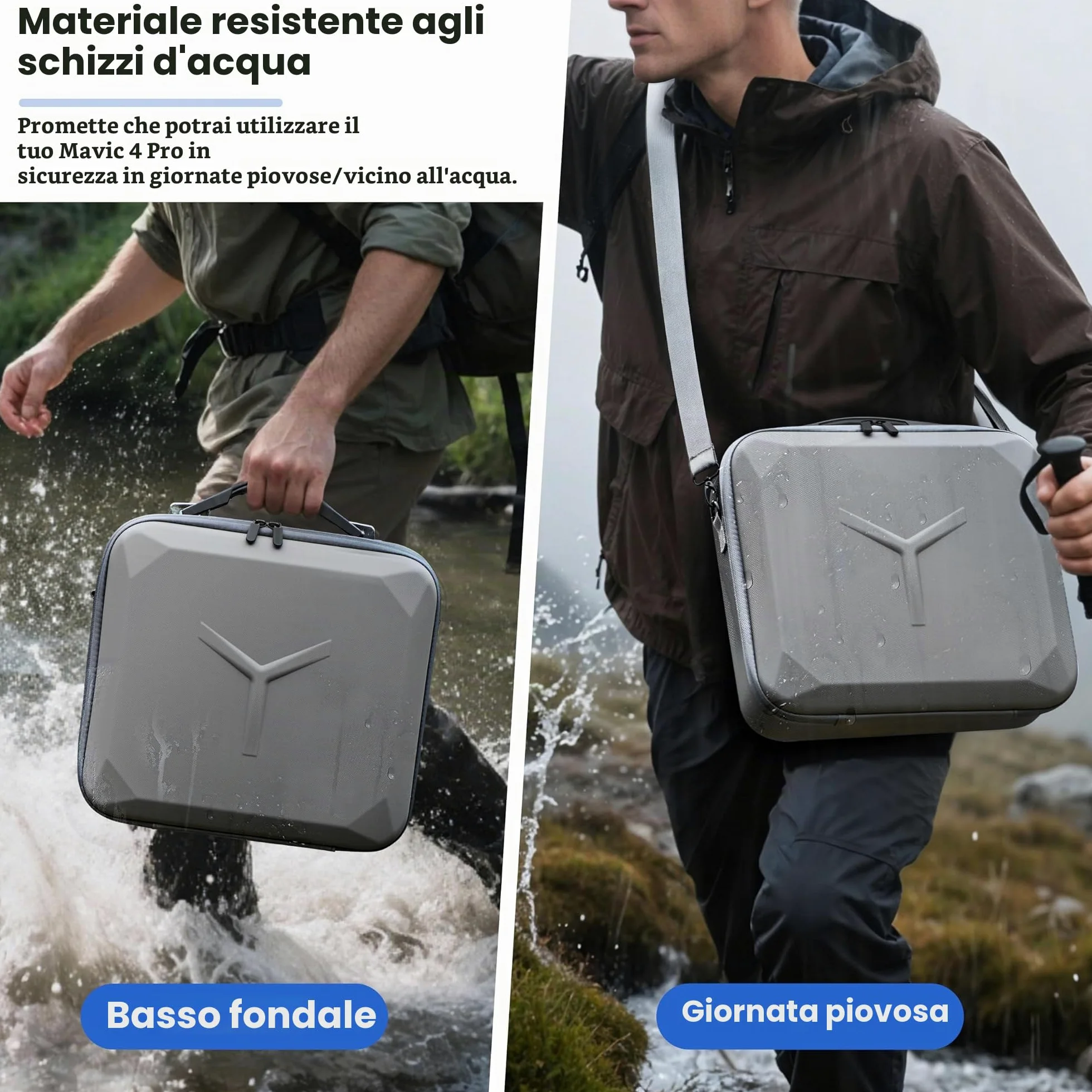 STARTRC PHOTO Custodia per Mavic 4 Pro, custodia in PU per DJI Mavic 4 Pro Fly More Combo con controller RC 2 Custodia da viaggio per DJI Mavic 4 Pro Accessori, stazione di ricarica della batteria