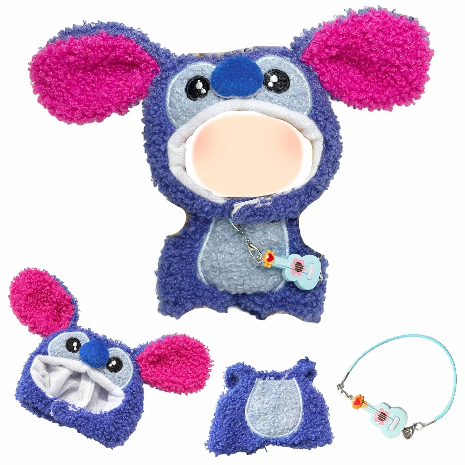 3 vestiti blu per bambole da 17 cm, set di accessori per bambole, include 1 body 1 cappello 1 ciondolo ragazza per migliori regali senza bambola