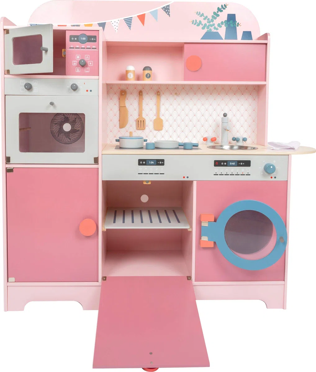 small foot 11465 Cucina per Bambini Sogno di Bambina, in Legno, Cucina Multifunzionale, Gioco di Ruolo