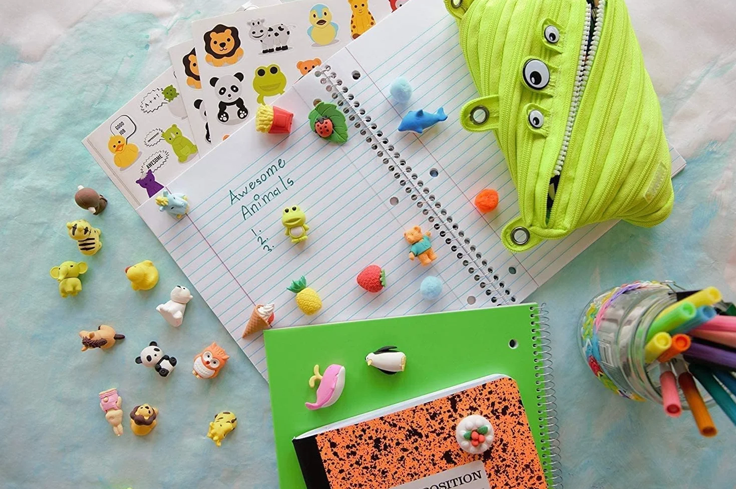 LURICO 36 pz Gomme da Cancellare a Forma di Animali per Scuole, Alunni, cancelleria Scuola Giocattolo Creativa, premi di giochi, carnevali e materiale scolastico
