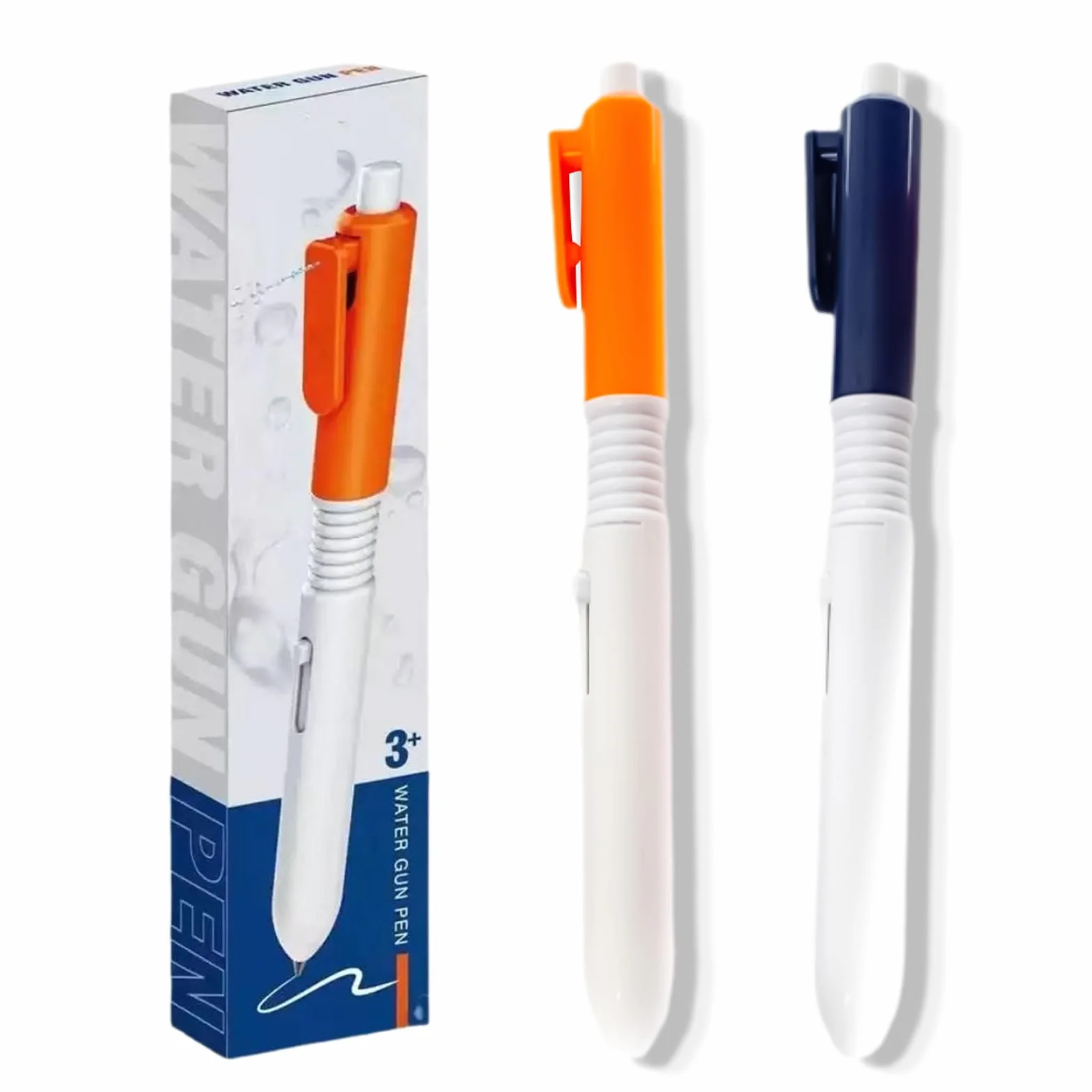 Confezione da 2 penne spray, penna spray d'acqua scrivi-cancella, penna 2 in 1, penna cancellabile, penna scherzo, penna scherzo, penna pressata, per ufficio scolastico