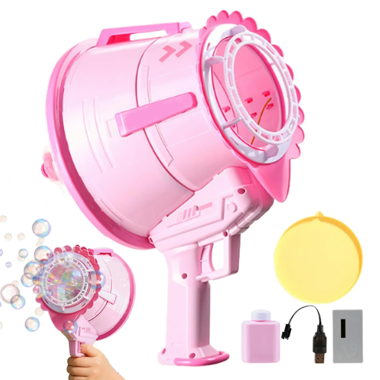 Macchina Bolle Giocattolo da Giardino Portatile | Macchina Bolle Per Bambini E Bambine Feste Di Compleanno E Vacanze Giardino Spiaggia Estivi Picnic Area Giochi