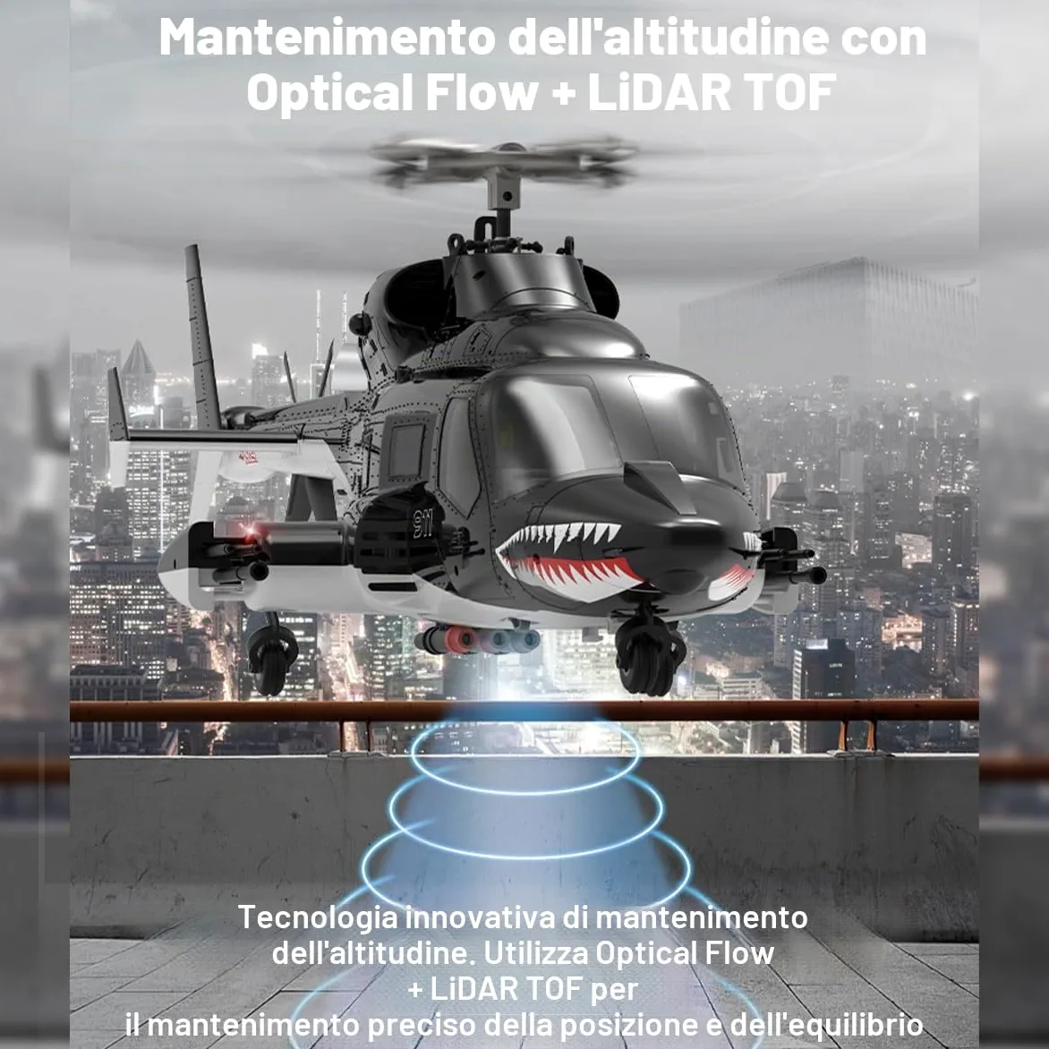 Air-wolf elicottero RC per adulti, aereo Wolfbush AW-911, scala 1/34, 2,4 G, 9 CH Flybarless con modalità cascata 6G/3D, modello elicottero RC a 1 batteria con posizionamento GPS