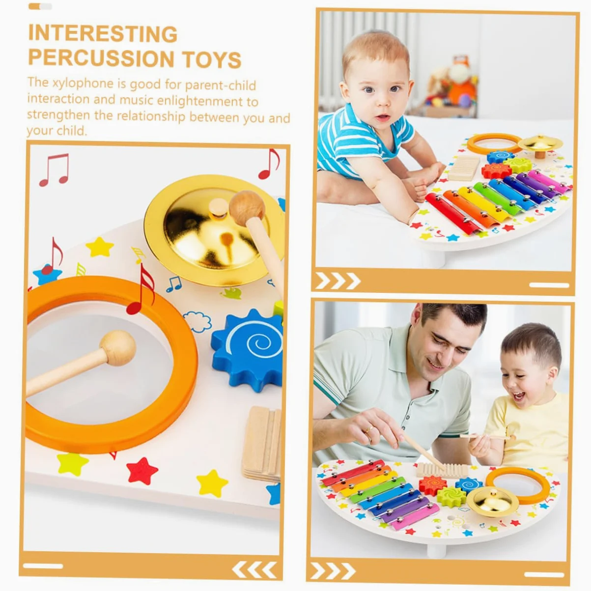 Giocattolo Musicale Xilofono in Legno Set 1 per Ragazzo Ragazza | Gioco Educativo, Intrattenimento per Feste, Sviluppa Ritmo, Interazione Genitore-figlio