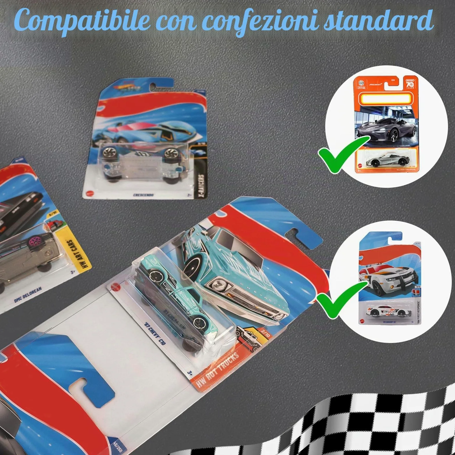 20 vetrina per auto, montaggio a parete, compatibile con Match-Box Hot-Wheels per imballaggio, modellino auto, vetrina per display