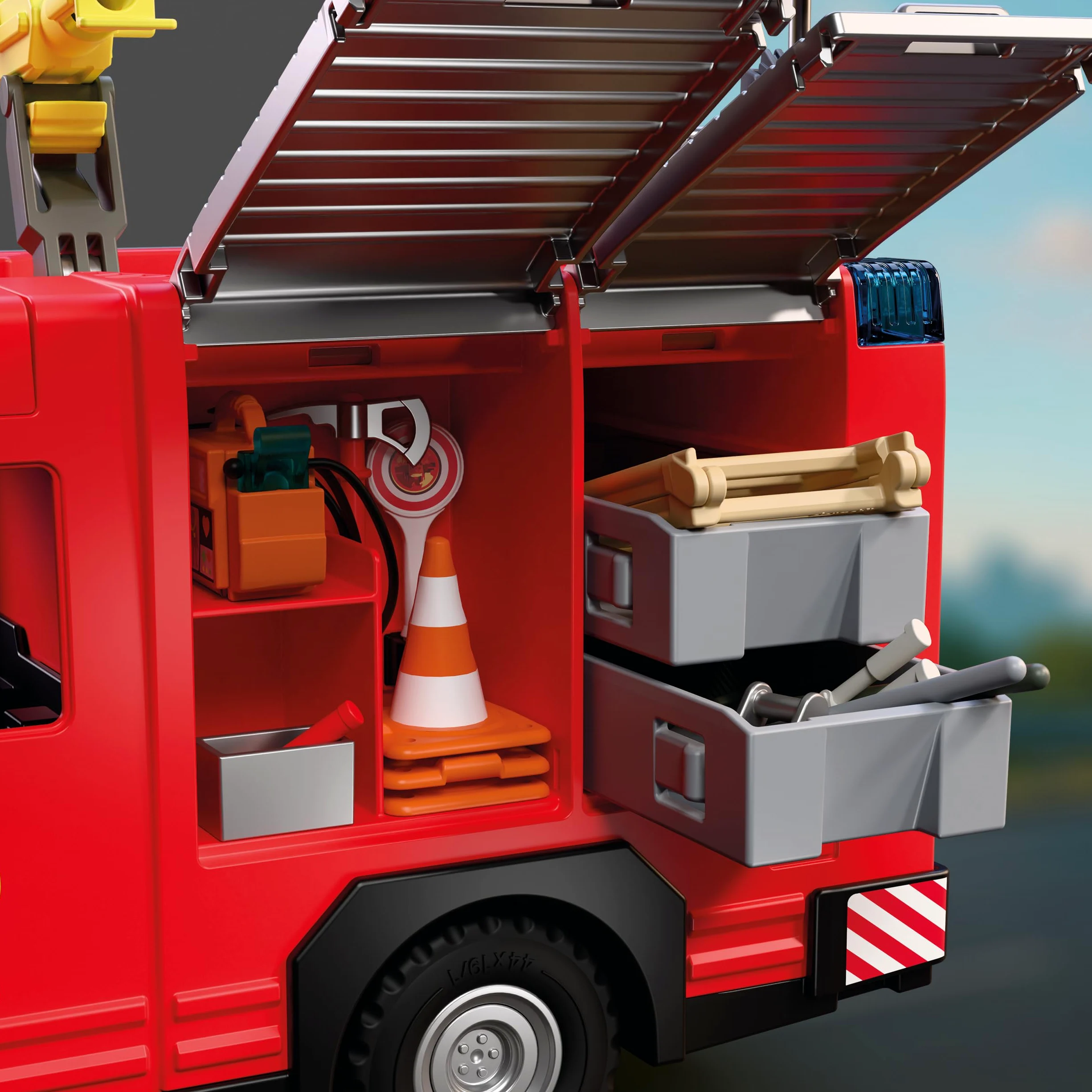 PLAYMOBIL | City Action | Automezzo di soccorso dei pompieri | Veicolo con luci e suoni, cannone ad acqua, proiettili in schiuma e ampia attrezzatura | Per bambini da 4 anni | 72193