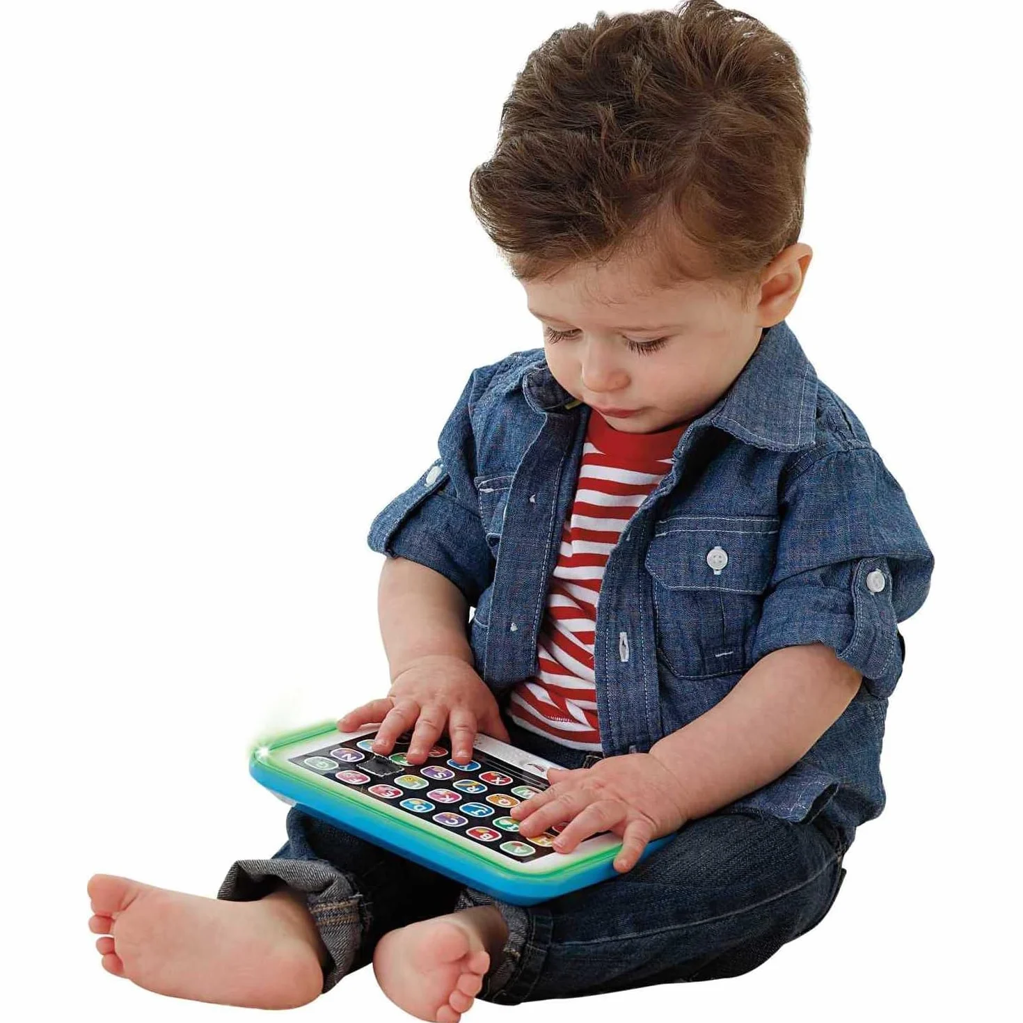 Fisher-Price - Tablet Ridi e Impara, tablet con tecnologia Smart Stages e tre livelli di gioco, tante canzoncine, frasi e suoni per crescere e imparare, giocattolo per bambini, 12+ mesi, CDG33