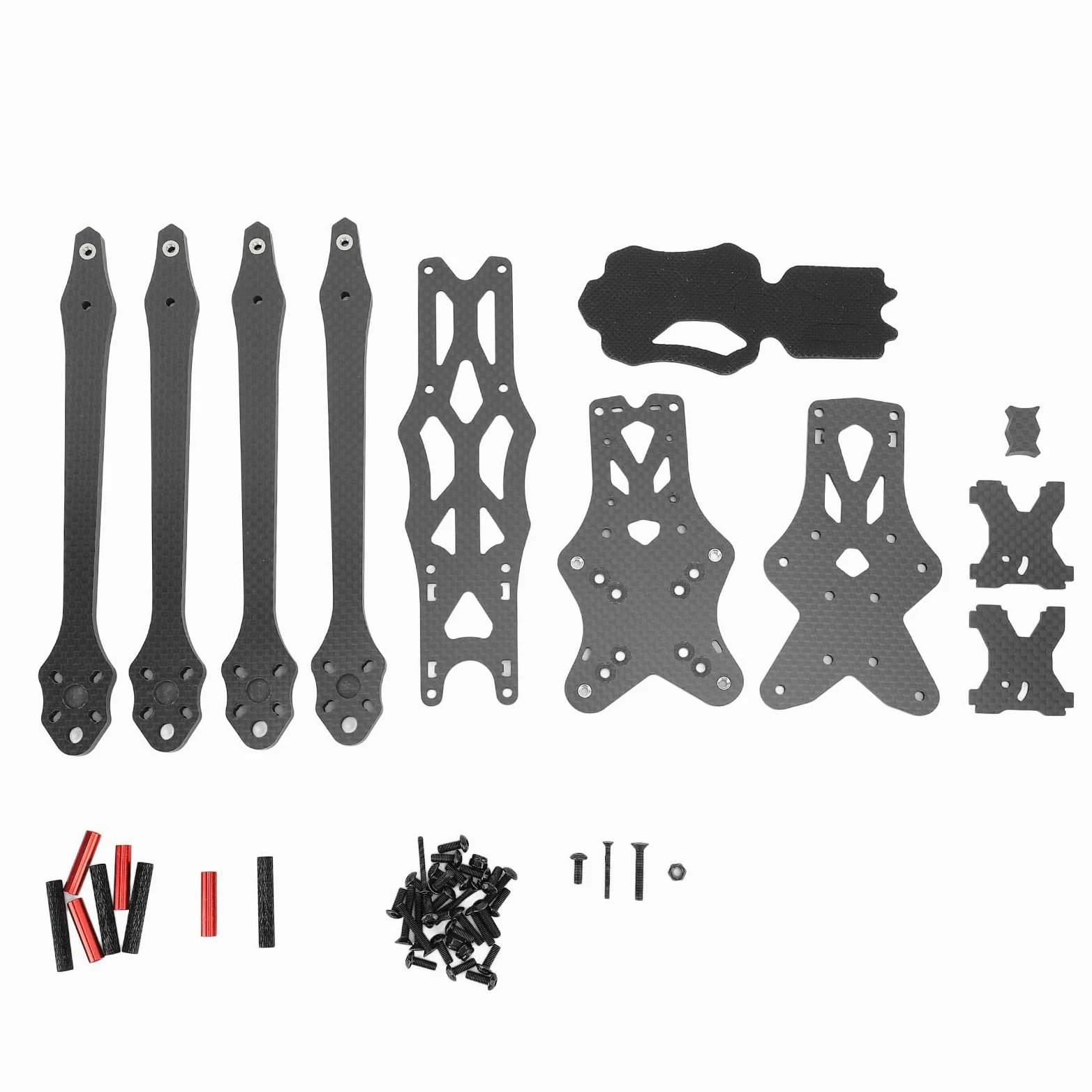 Alomejor Kit di Telaio Quadrirotore Leggero in Fibra di Carbonio da 315 mm, Resistente agli Urti, Manutenzione Facile per gli Amanti dei Droni da Corsa FPV