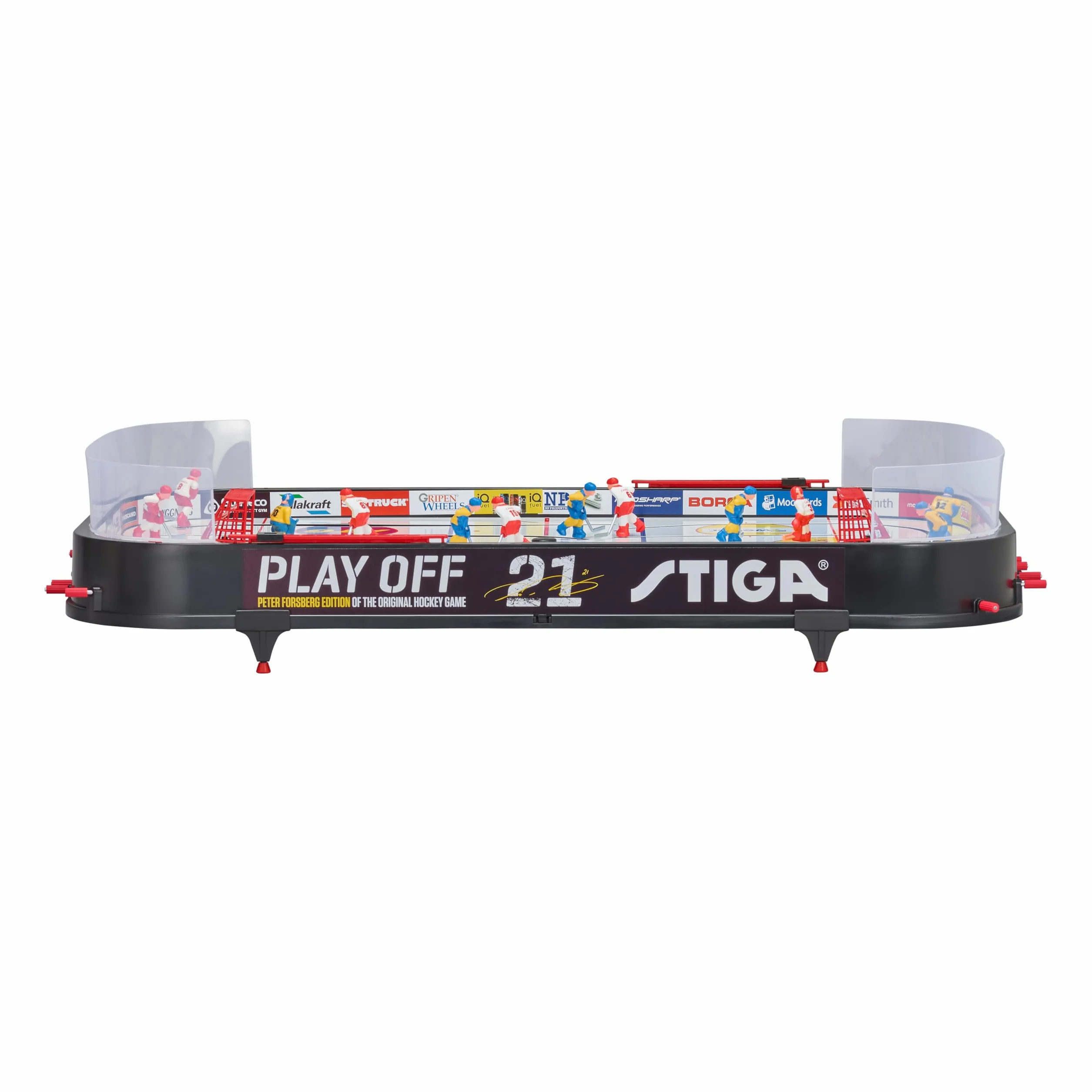 STIGA Play Off 21 Hockey Gioco da Tavolo - Versione Aggiornata, Facile da Assemblare, Dimensioni 96x50 cm, per 2 Giocatori, 2 Dischi Inclusi, Segnapunti Integrato – Idea Regalo per Tutta la Famiglia