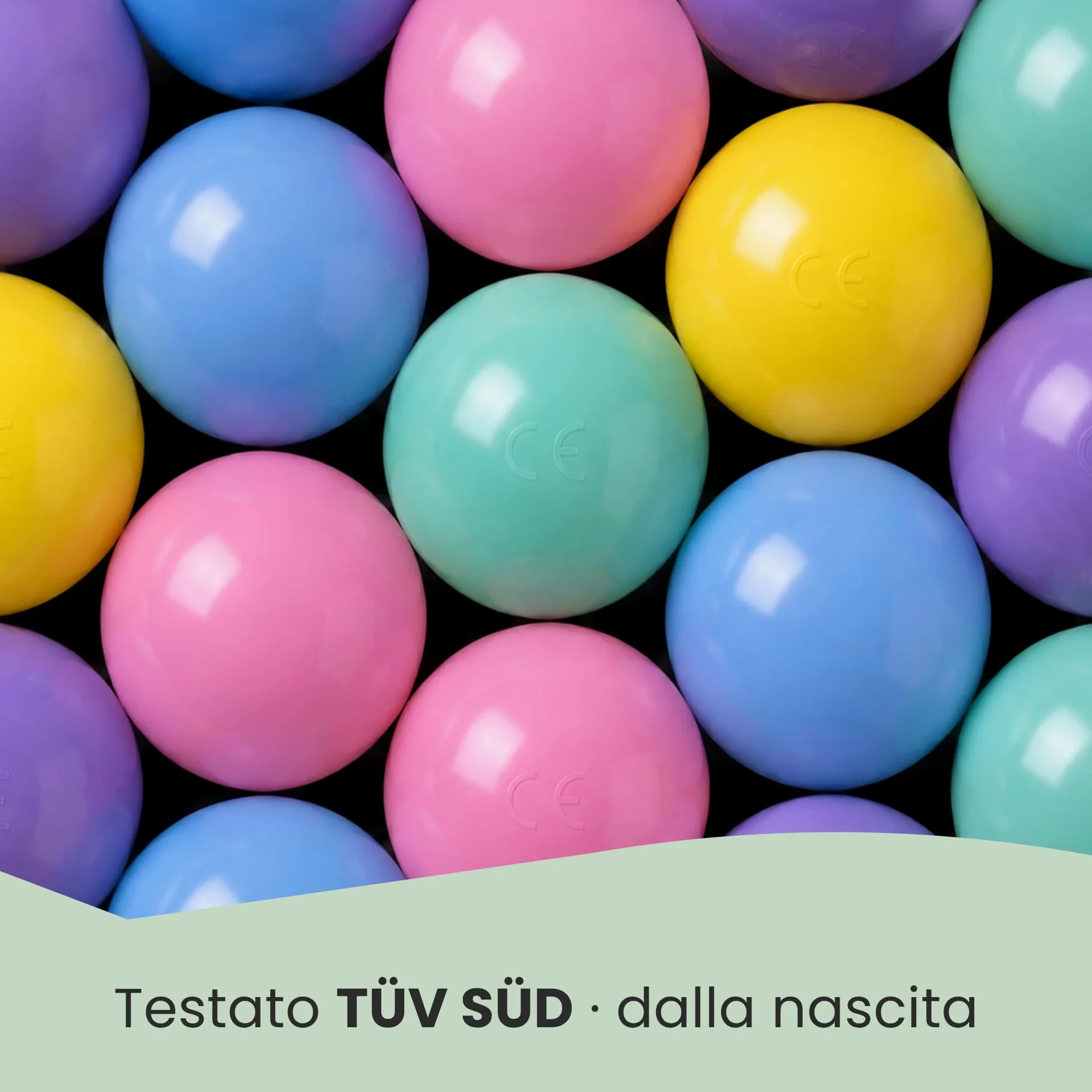 LittleTom Dalla Nascita: 1000 Palline per Piscina Bambi 5,5cm - Palline Plastica Bambini Colorate - Palline Gioco Palla per Piscina Giochi per Piscina Neonato - Palline Bimbi Colorate Palloni Piscina