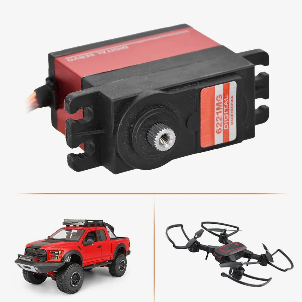 VGEBY Servo RC Digitale, 20KG Full Metal Gear, Coppia Elevata per Auto e Aeroplano RC 1/10 1/8