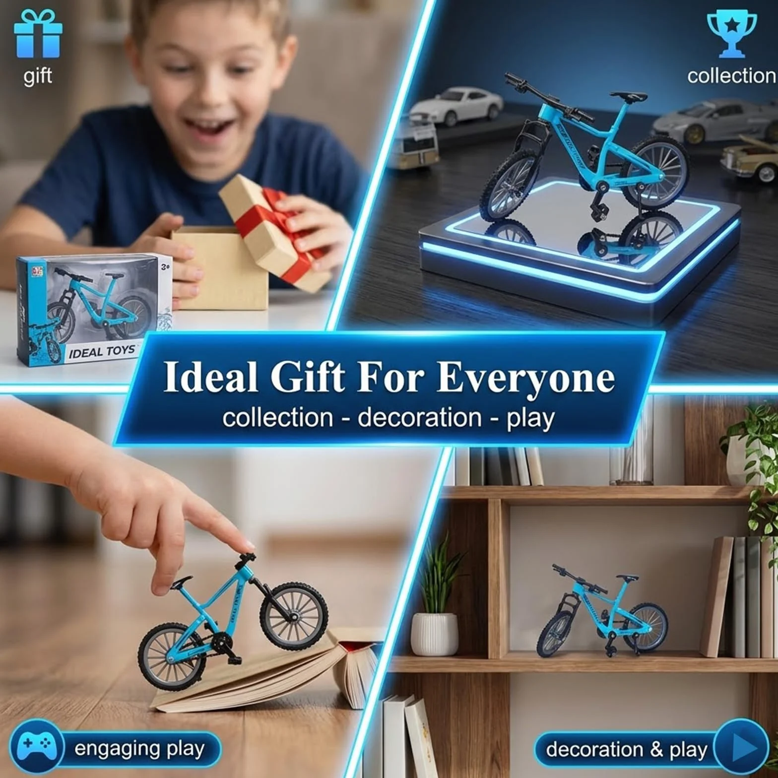 2 Pezzi Mini Finger Bikes,Bicicletta da Dito Finger Mountain Bike Bici da Dito Modello Mini BMX in Lega Creativa Finger Bike per Gli Amanti della Bicicletta, Ragazzi Ragazze Regalo